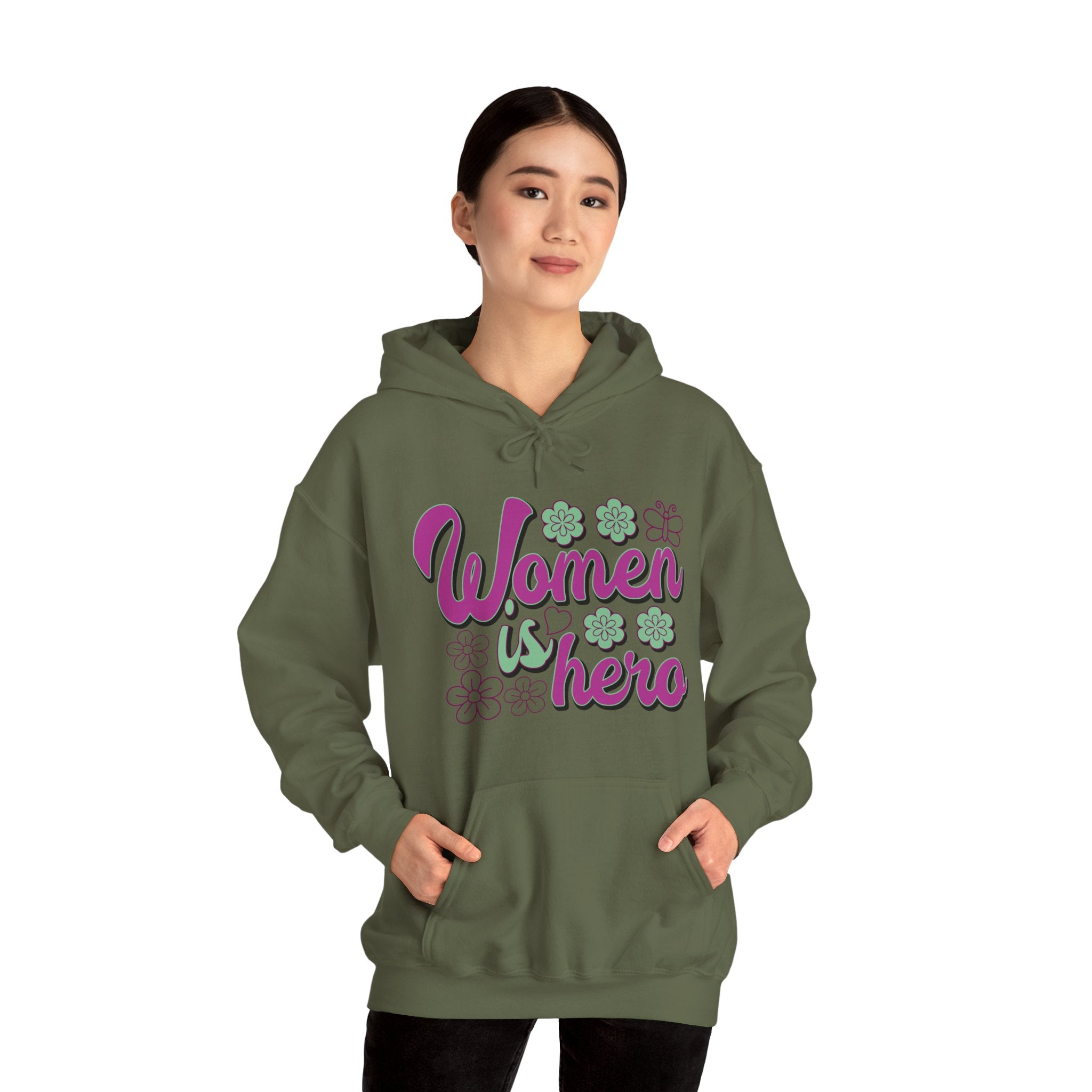 Heavy Blend™ Hooded Sweatshirt - Women is Hero