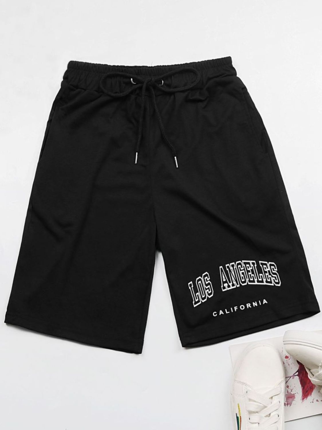 Perfee LOS ANGELES CALIFORNIA Graphic Drawstring Shorts - ClozArt