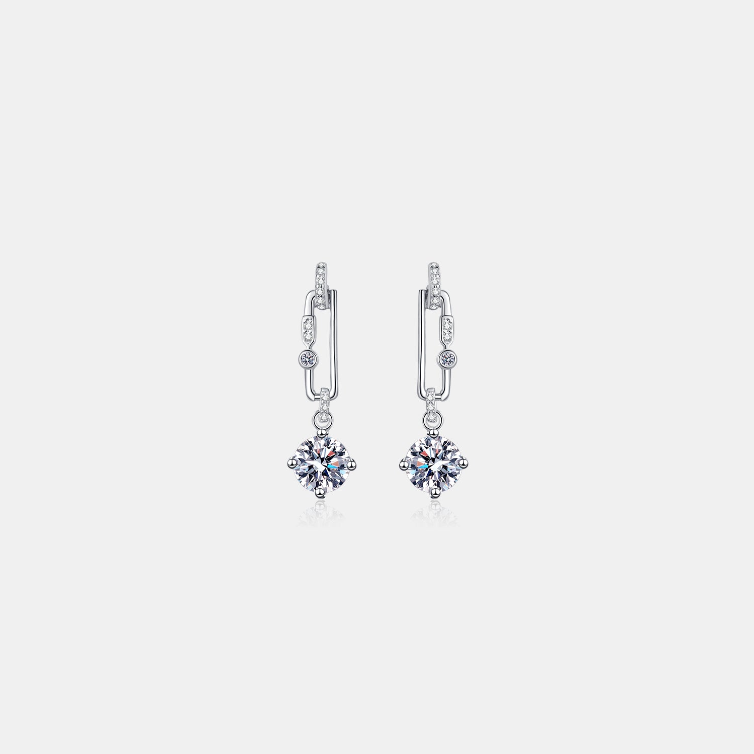 2 Carat Moissanite 925 Sterling Silver Earrings - ClozArt