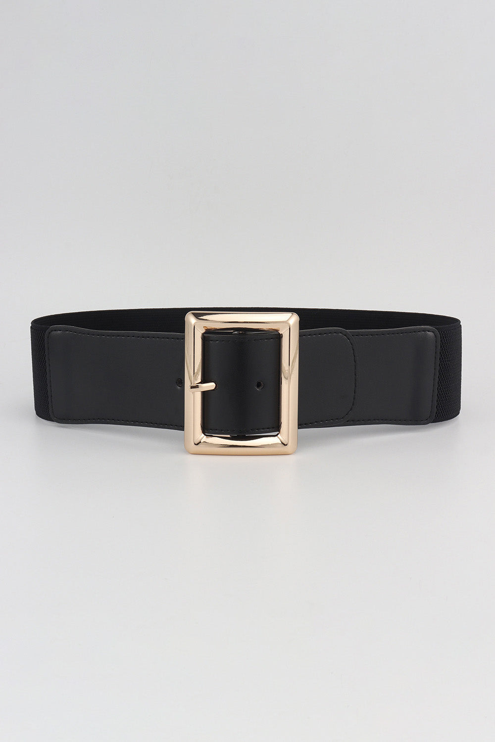 Rectangle Buckle Elastic Wide Belt - ClozArt