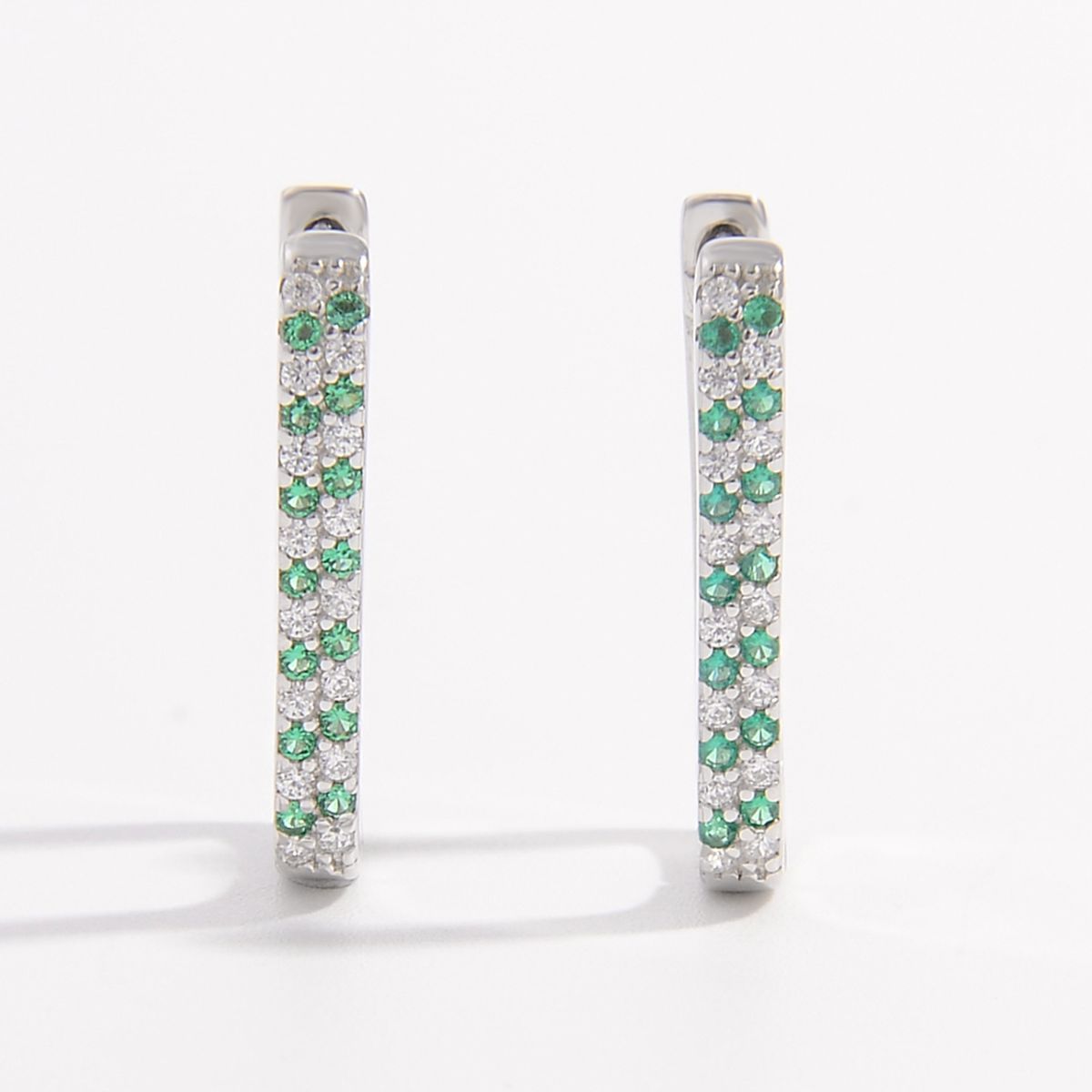 925 Sterling Silver Inlaid Zircon Earrings - ClozArt