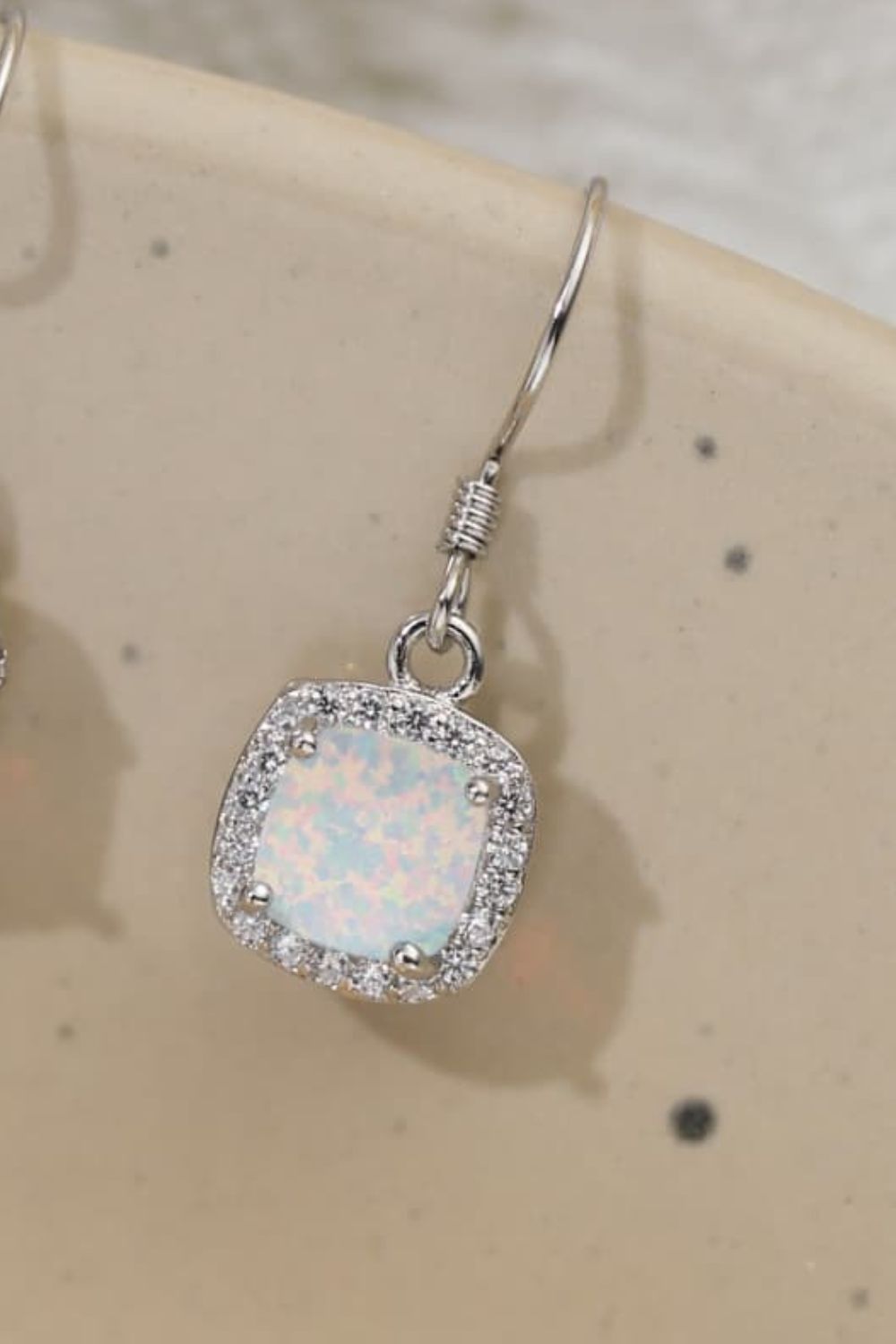 Opal Square Drop Earrings - ClozArt