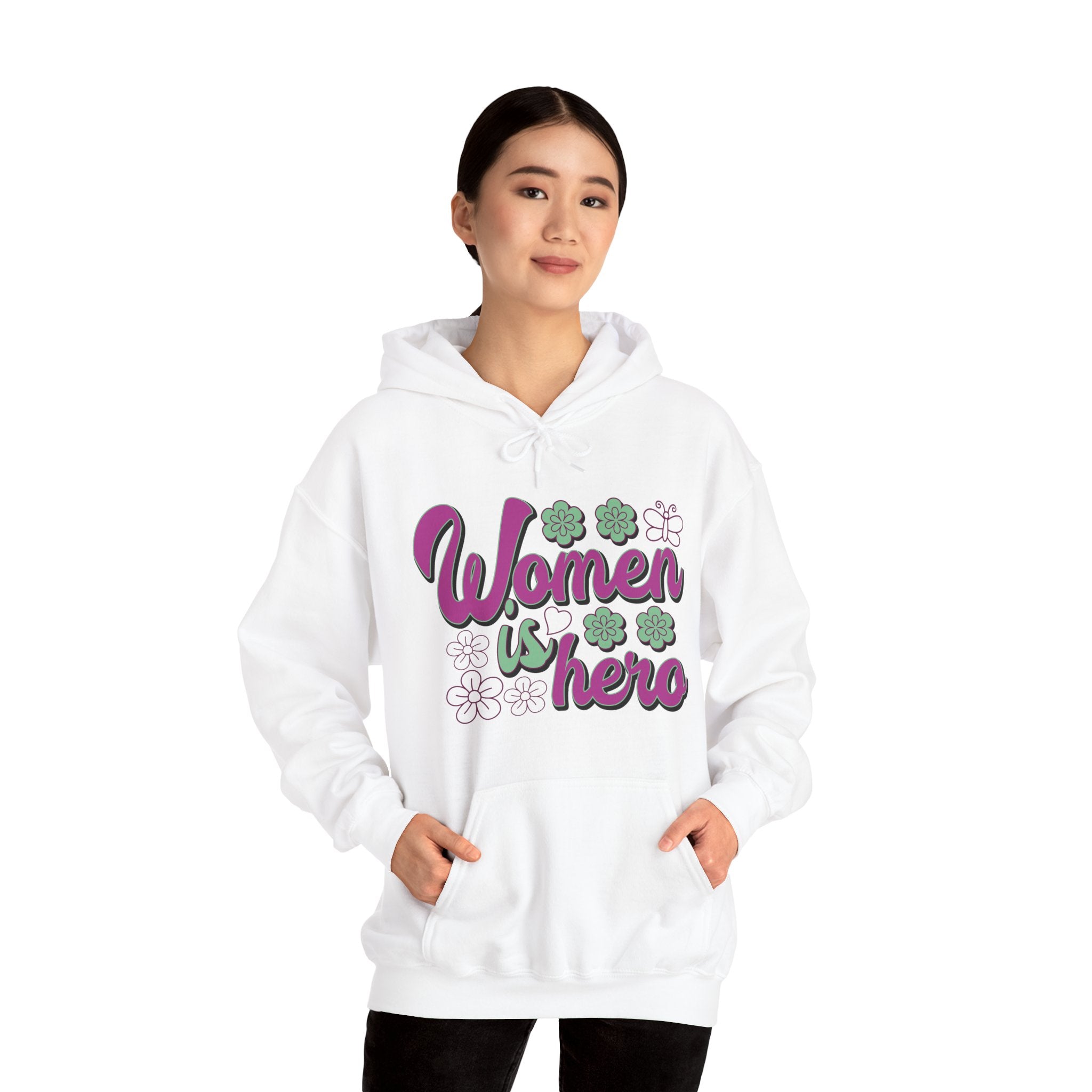 Heavy Blend™ Hooded Sweatshirt - Women is Hero