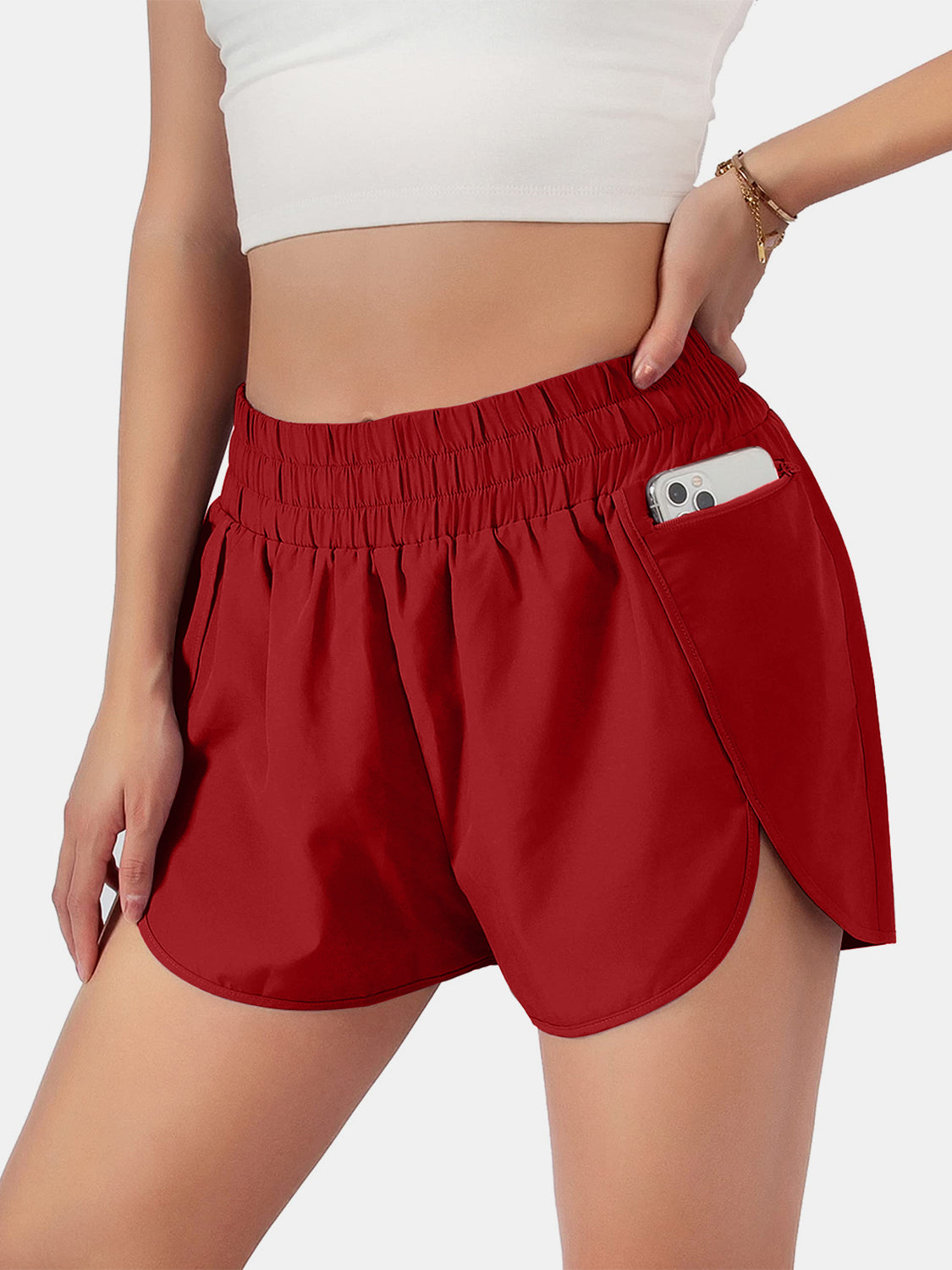 Elastic Waist Active Shorts - ClozArt