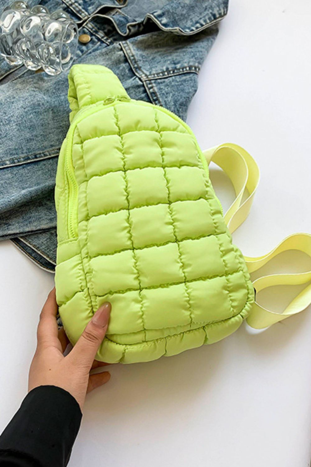 Quilted Nylon Crossbody  Bag - ClozArt