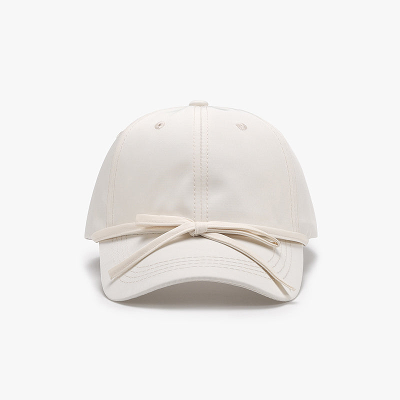 Tied Bow Cotton Baseball Cap - ClozArt