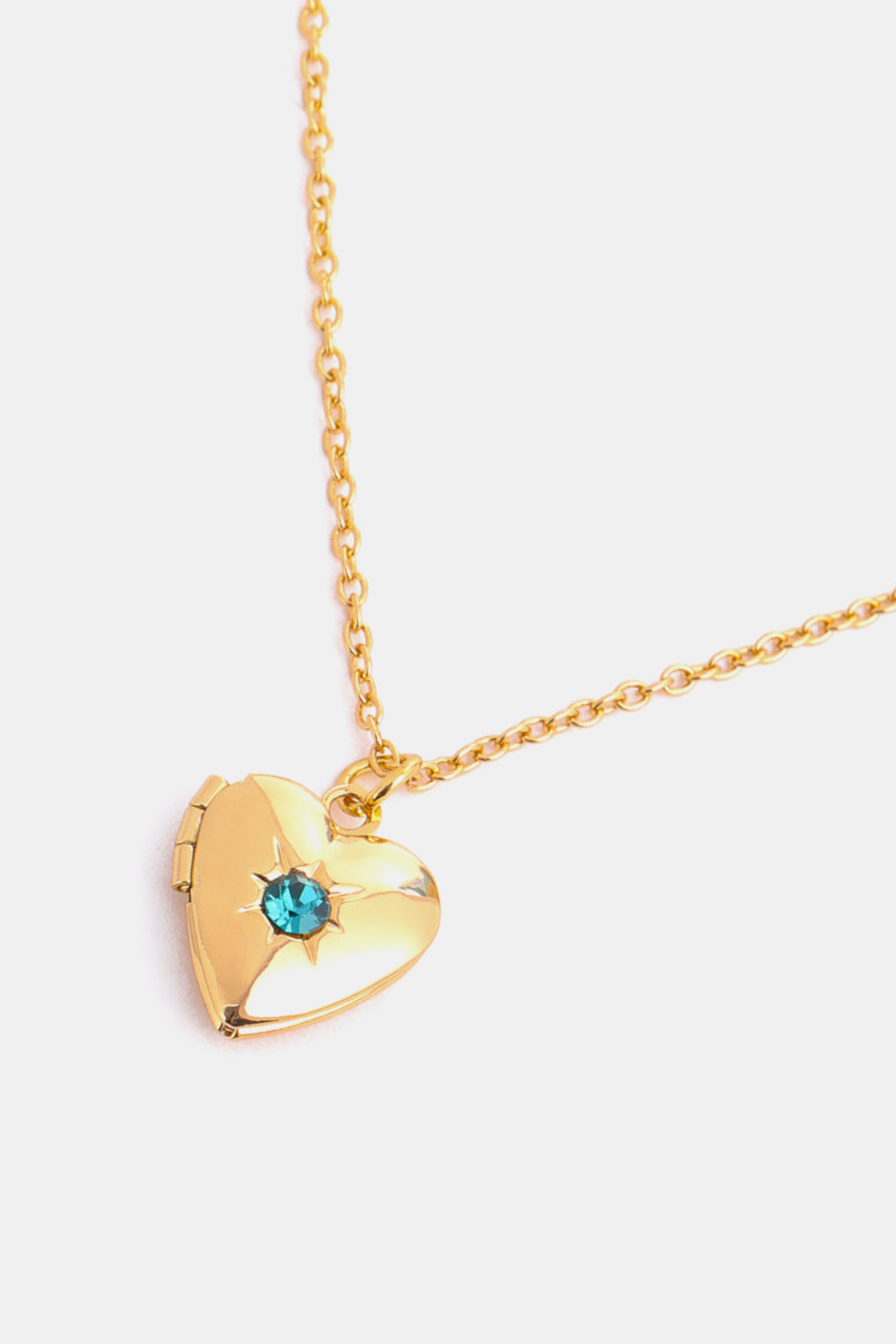 Zircon Heart Shape 14K Gold-Plated Pendant Necklace - ClozArt