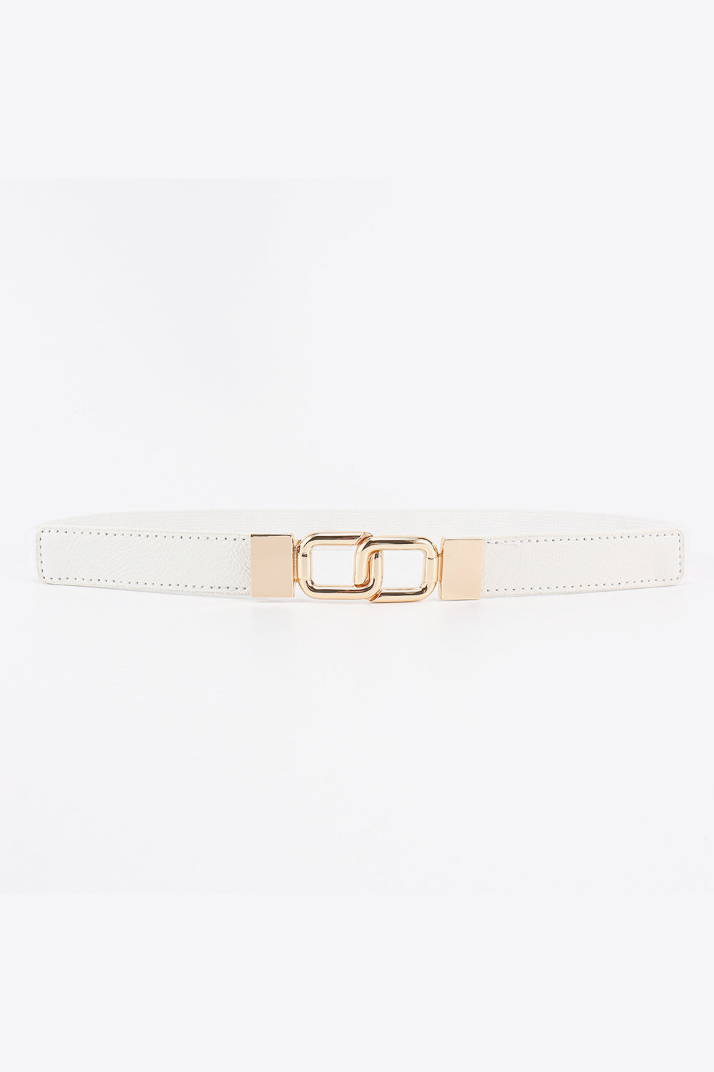 Geometric Double Buckle Elastic Belt - ClozArt