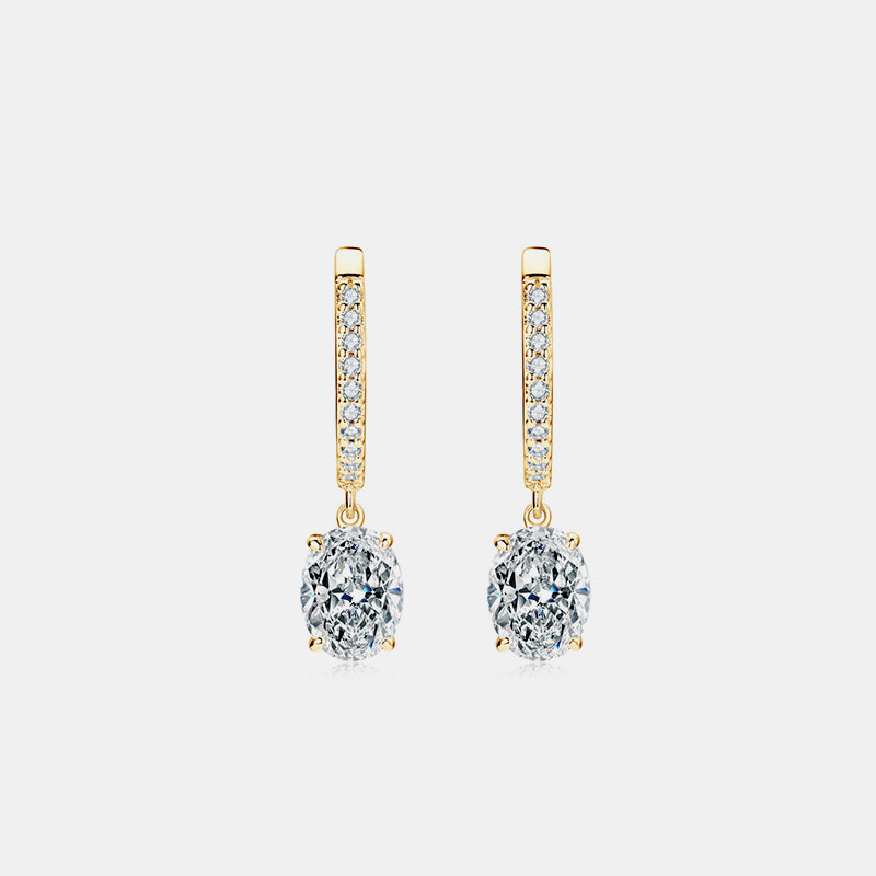 3 Carat Moissanite 925 Sterling Silver Earrings - ClozArt