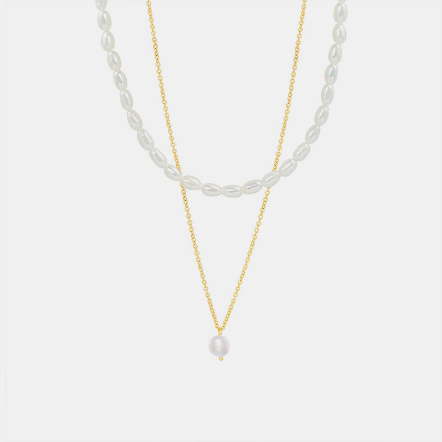 Double-Layered Freshwater Pearl Necklace - ClozArt