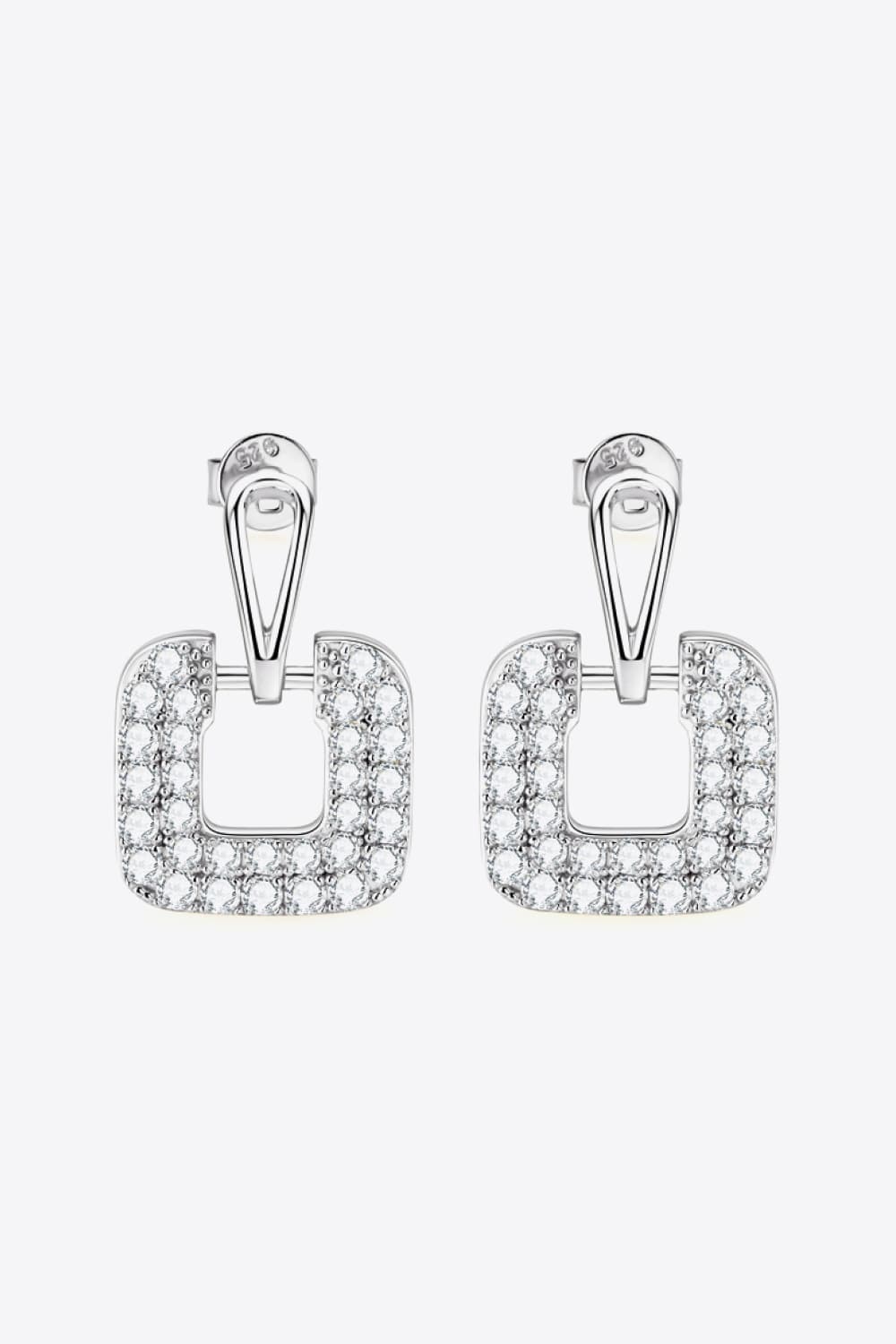 1.68 Carat Moissanite 925 Sterling Silver Drop Earrings - ClozArt