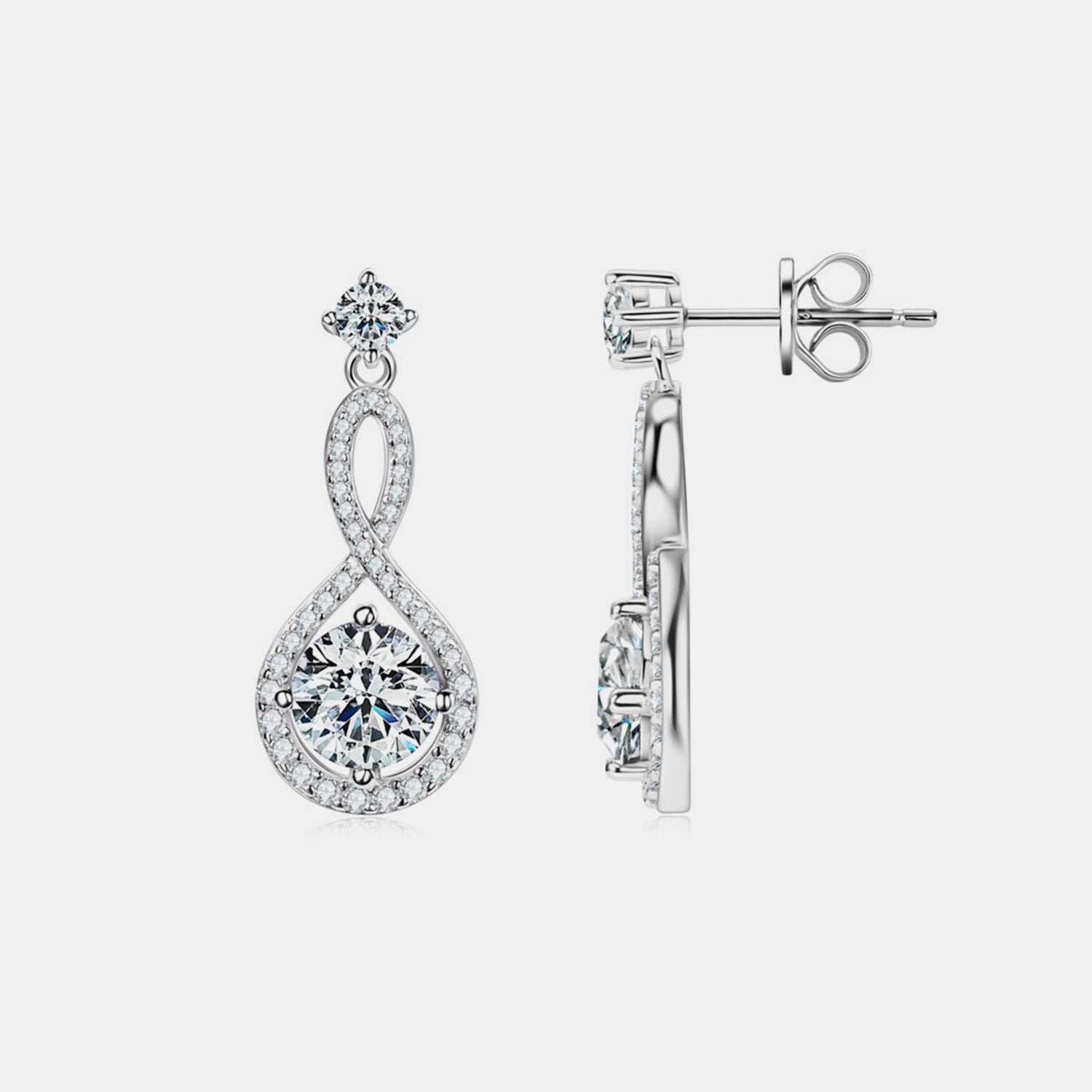 1 Carat Moissanite 925 Sterling Silver Earrings - ClozArt