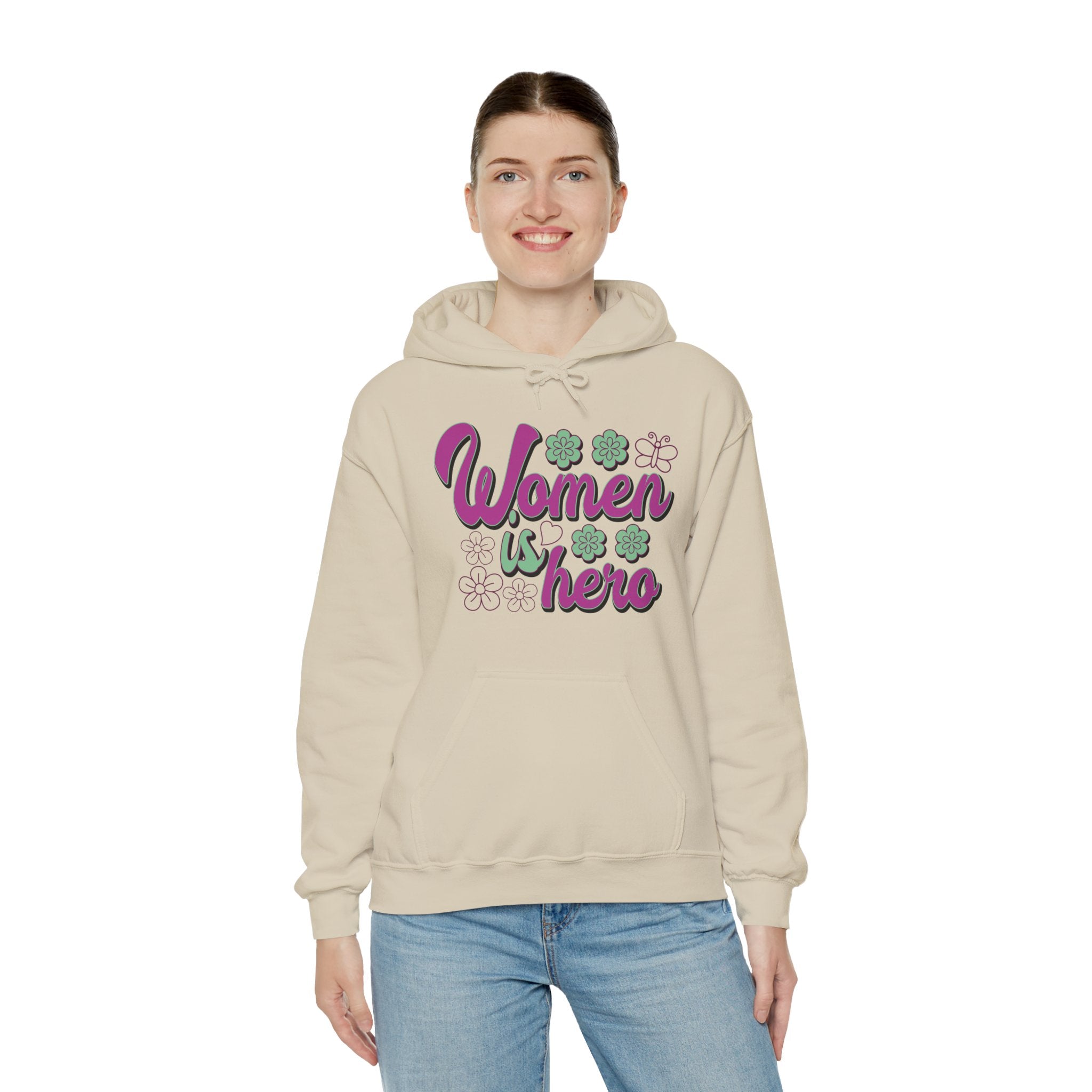 Heavy Blend™ Hooded Sweatshirt - Women is Hero