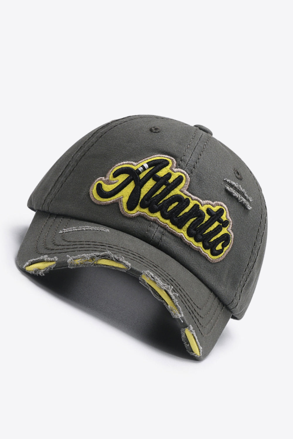 ATLANTIC Graphic Distressed Baseball Cap - ClozArt