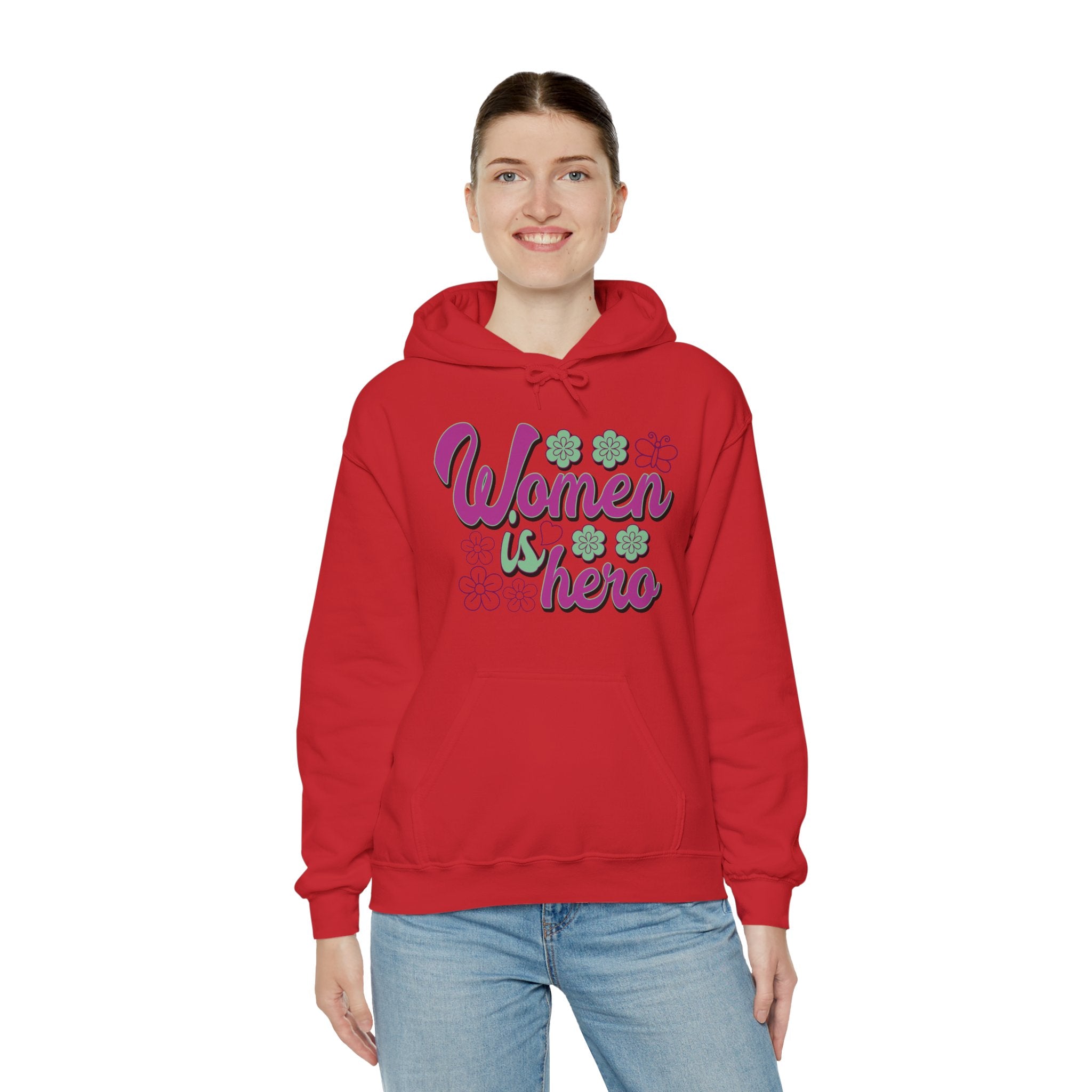 Heavy Blend™ Hooded Sweatshirt - Women is Hero