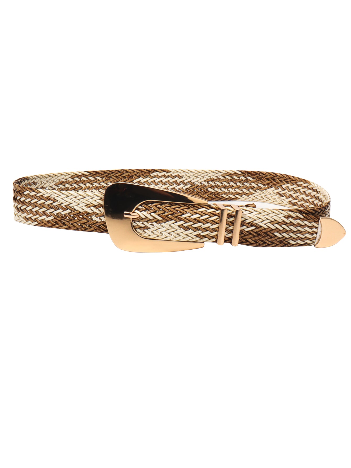 Irregular Buckle Braid Belt - ClozArt