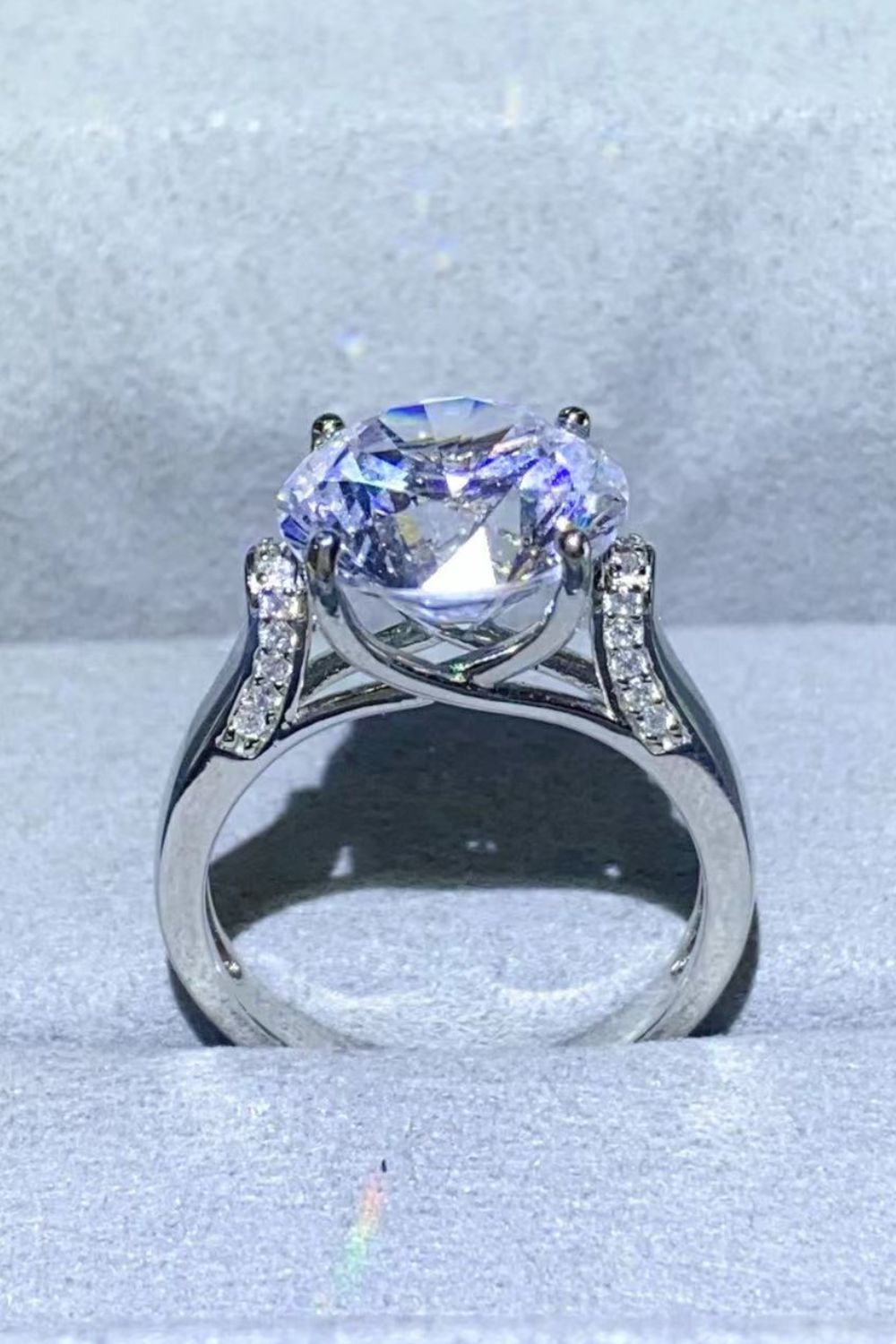 5 Carat Moissanite Platinum-Plated Ring - ClozArt