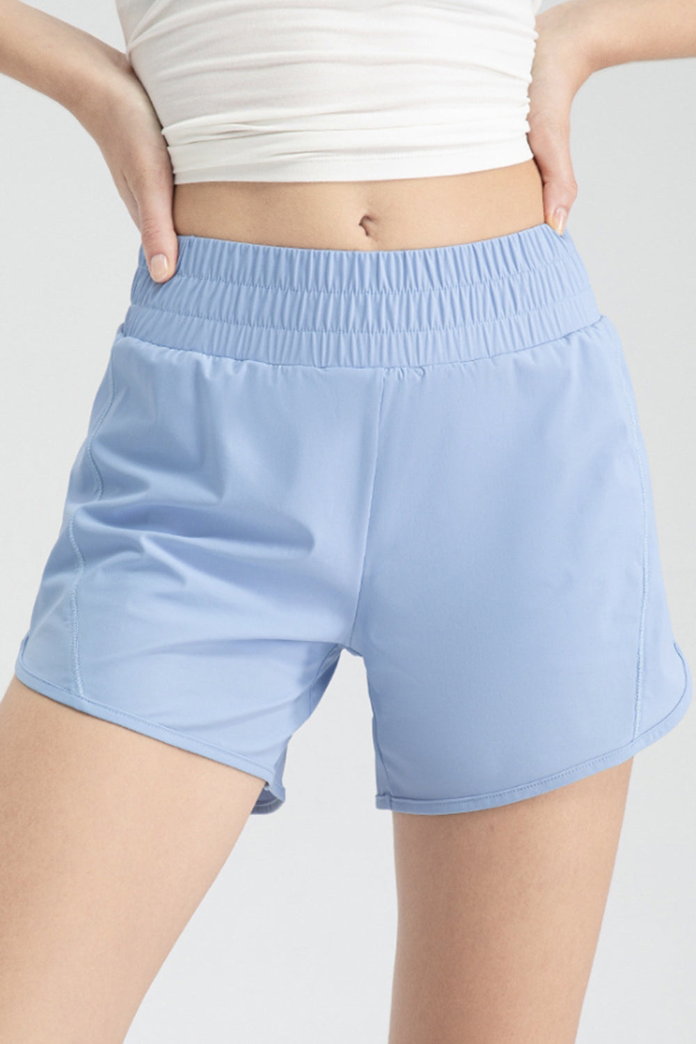 Elastic Waist Active Shorts - ClozArt