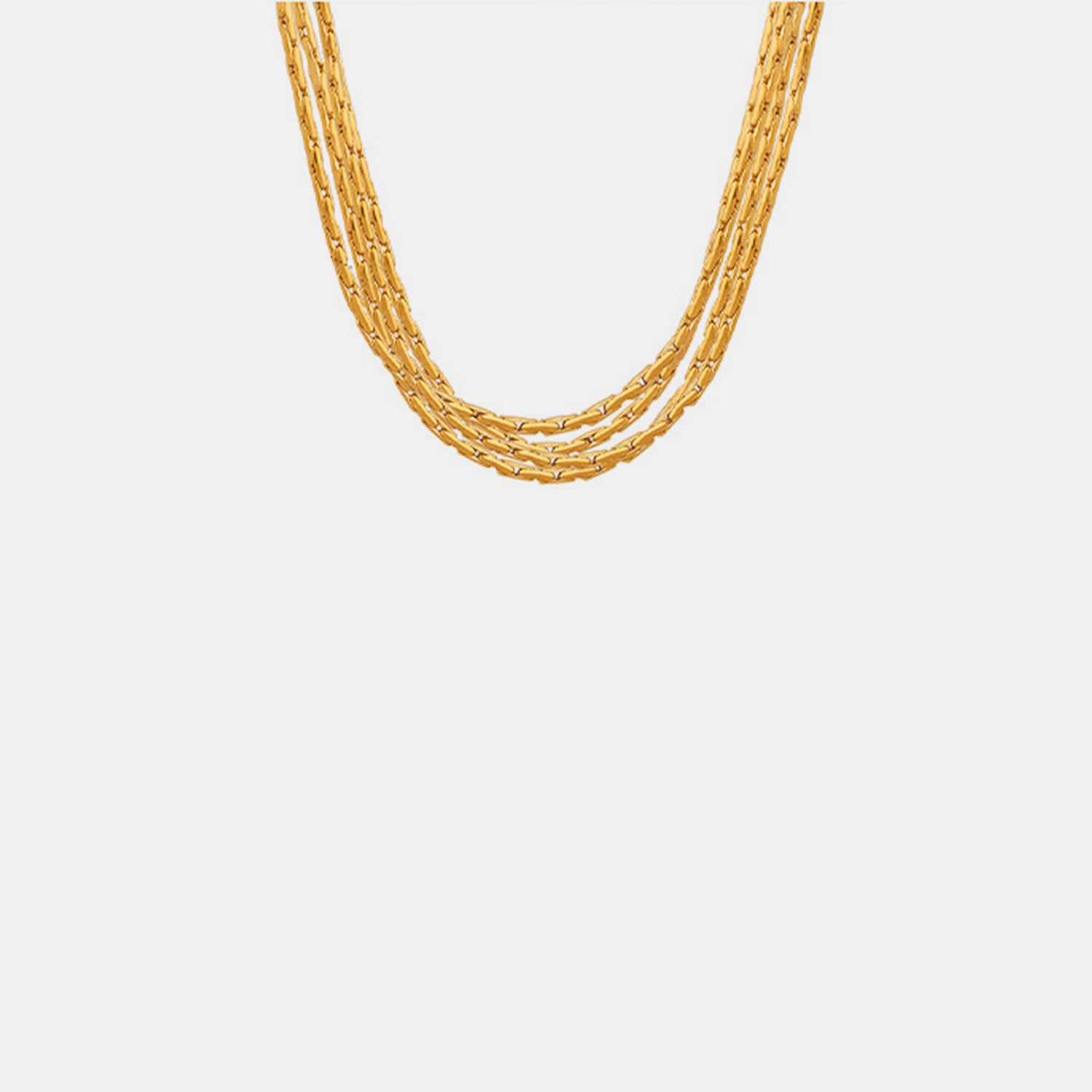 18K Gold-Plated Multi-Layer Clavicle Chain Necklace - ClozArt