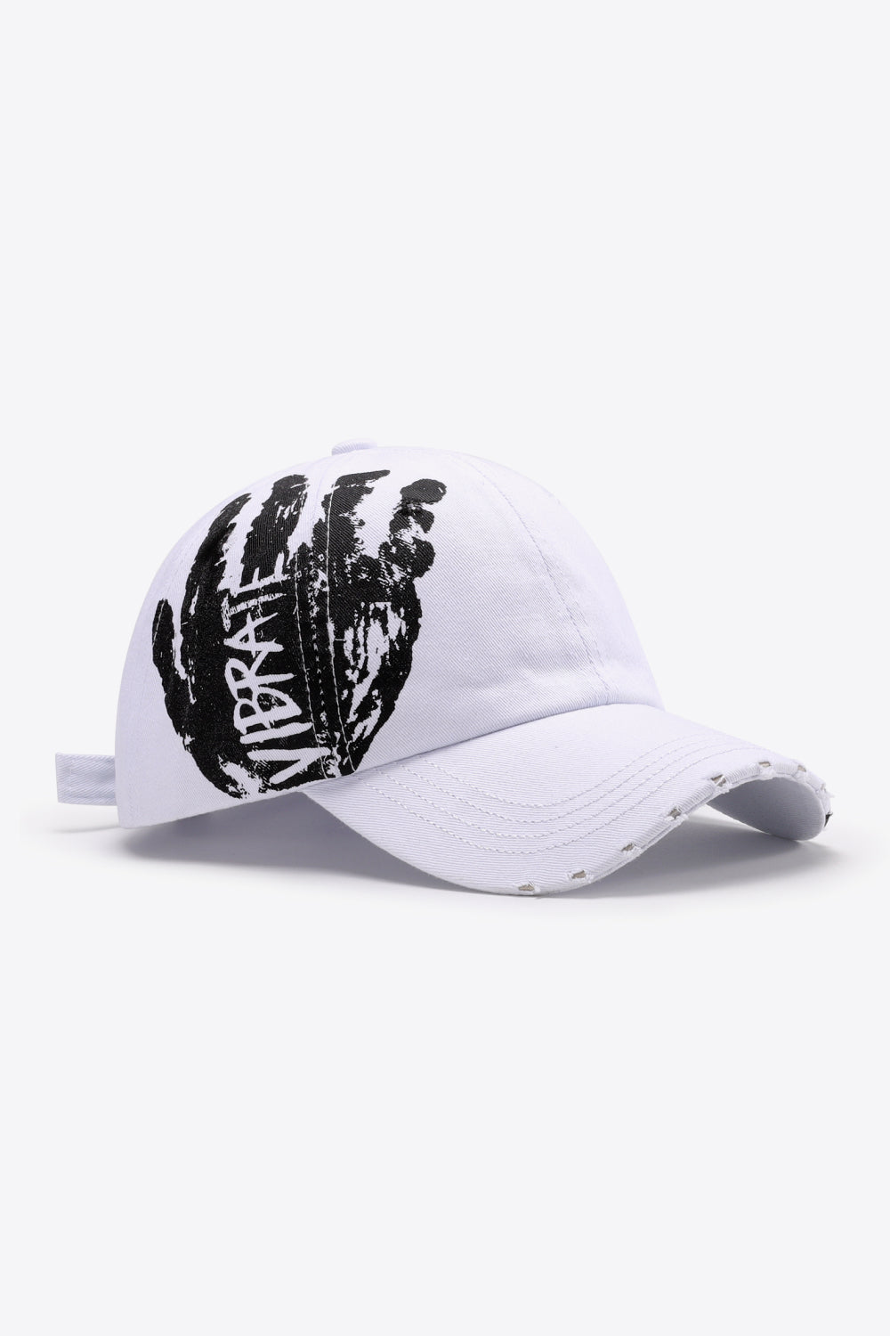 VIBRA Graphic Distressed Adjustable Baseball Cap - ClozArt