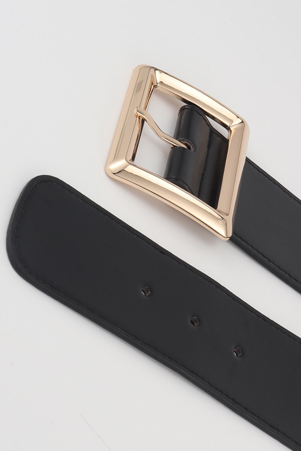 Rectangle Buckle Elastic Wide Belt - ClozArt