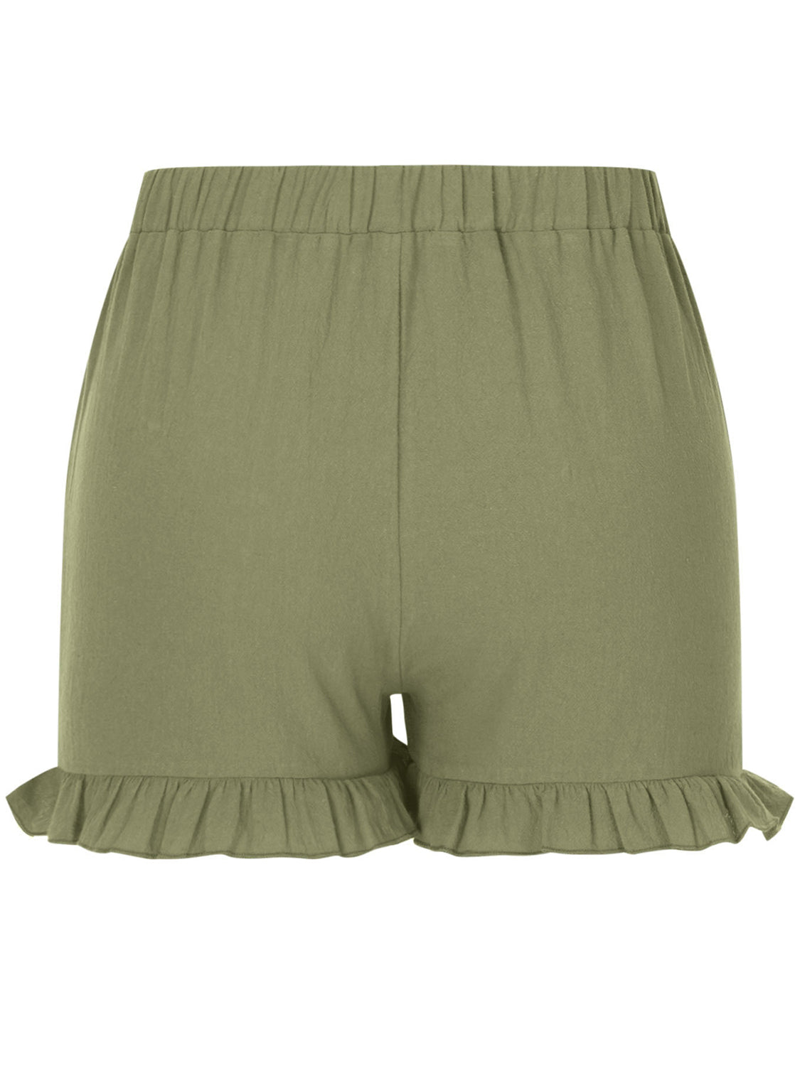 Frill Elastic Waist Shorts - ClozArt