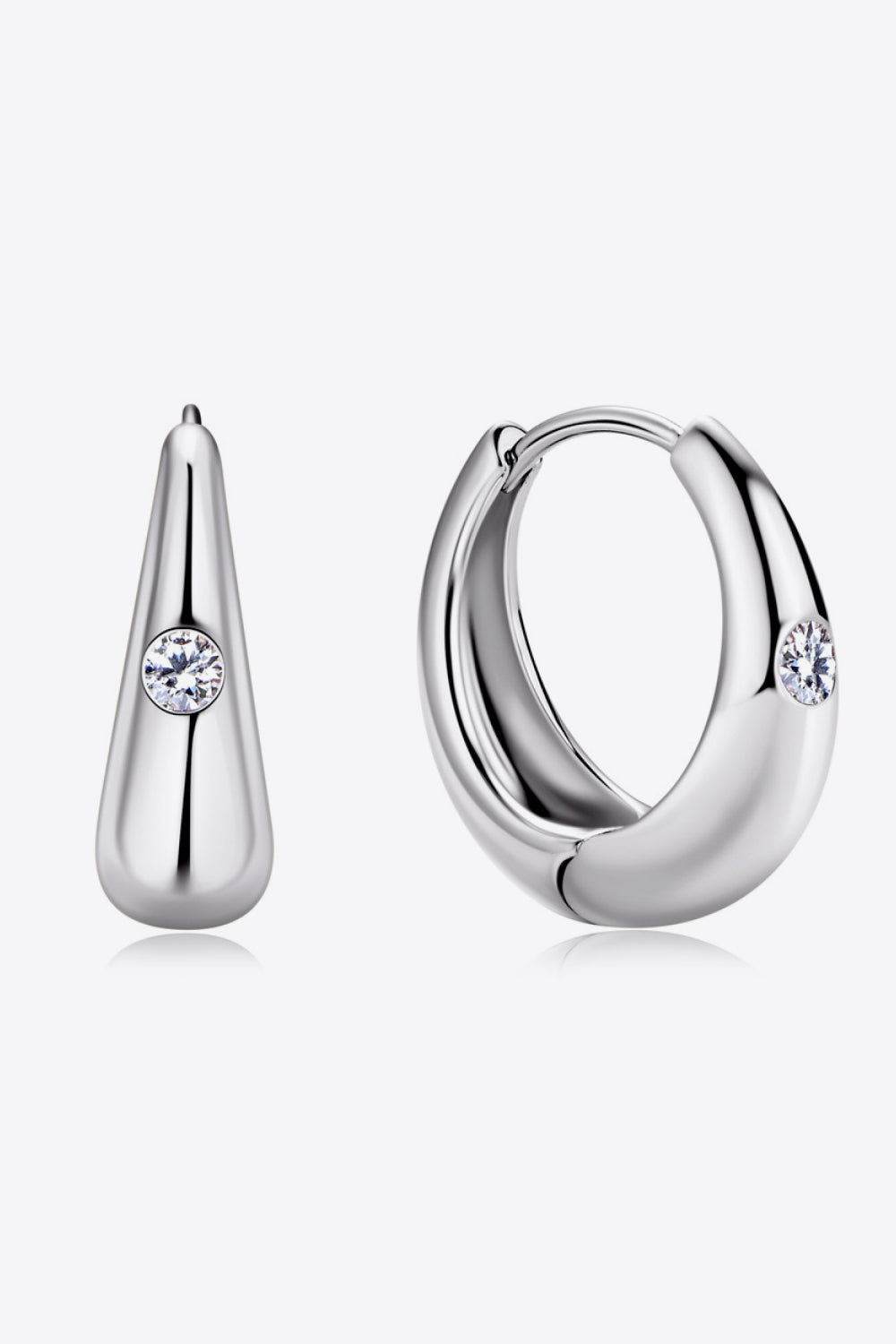 Moissanite 925 Sterling Silver Earrings - ClozArt