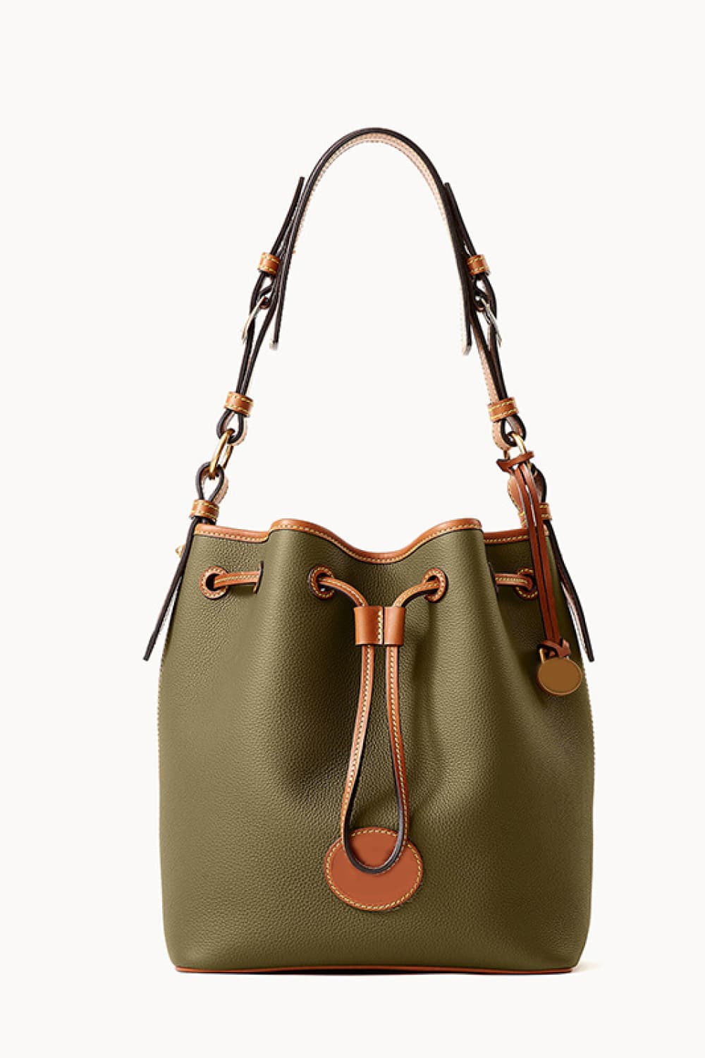 PU Drawstring Bucket Bag - ClozArt