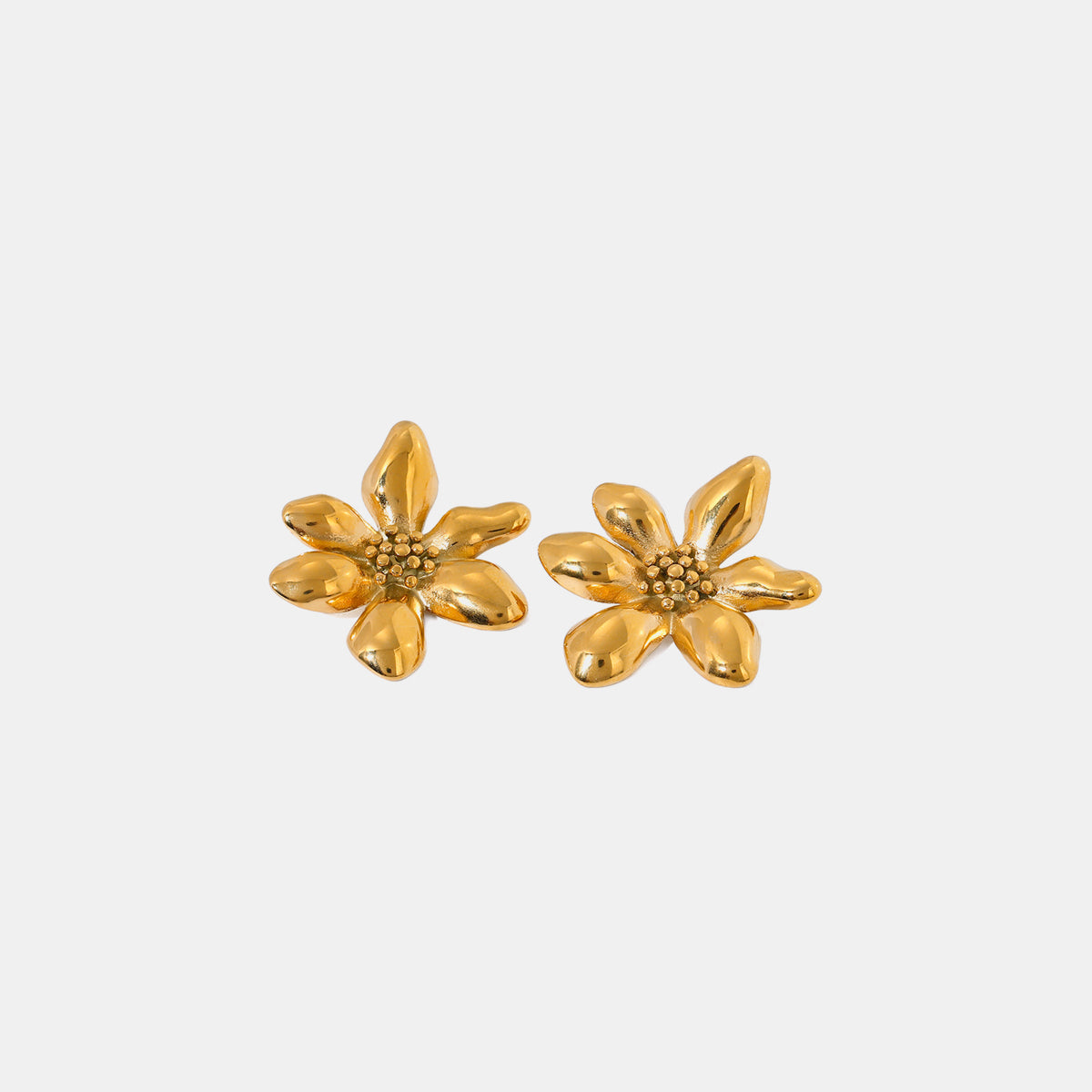 Stainless Steel Flower Earrings - ClozArt