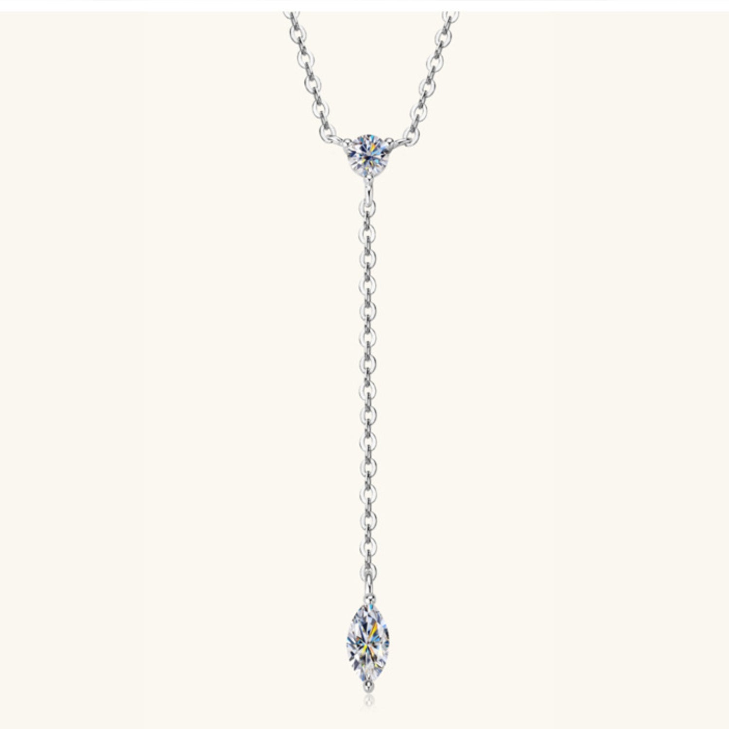 Moissanite 925 Sterling Silver Necklace - ClozArt