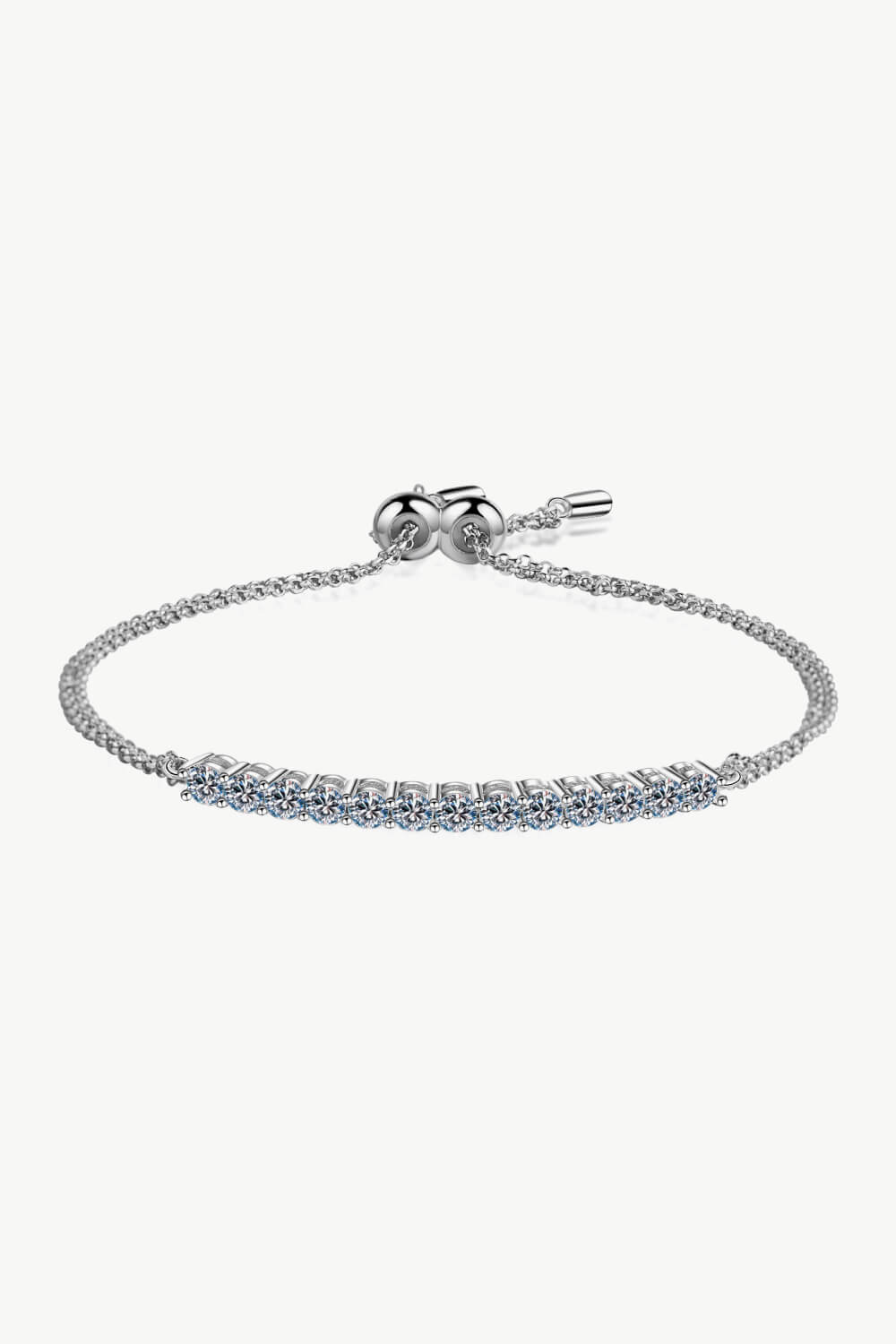 Adored Moissanite Sterling Silver Bracelet - ClozArt