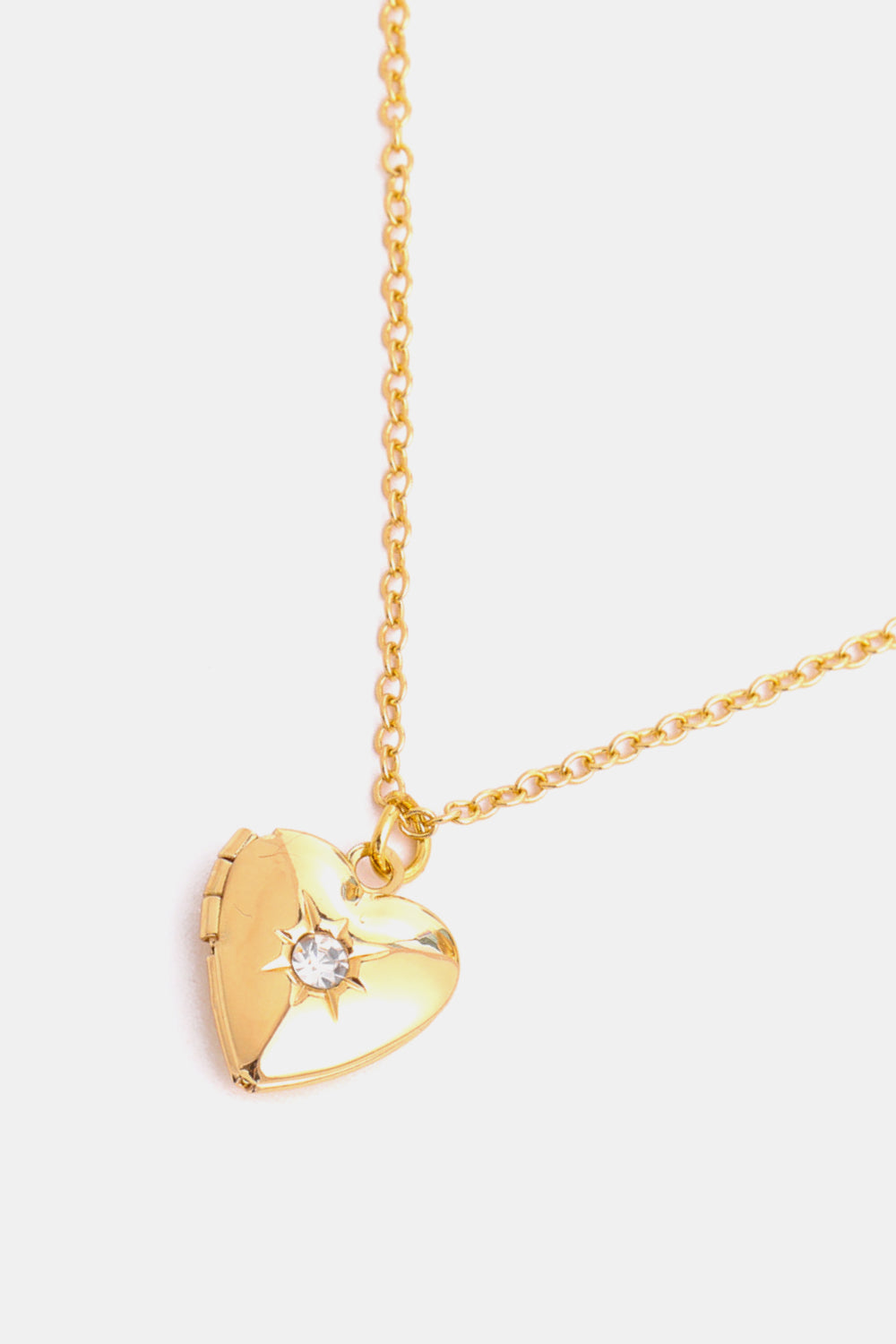 Zircon Heart Shape 14K Gold-Plated Pendant Necklace - ClozArt