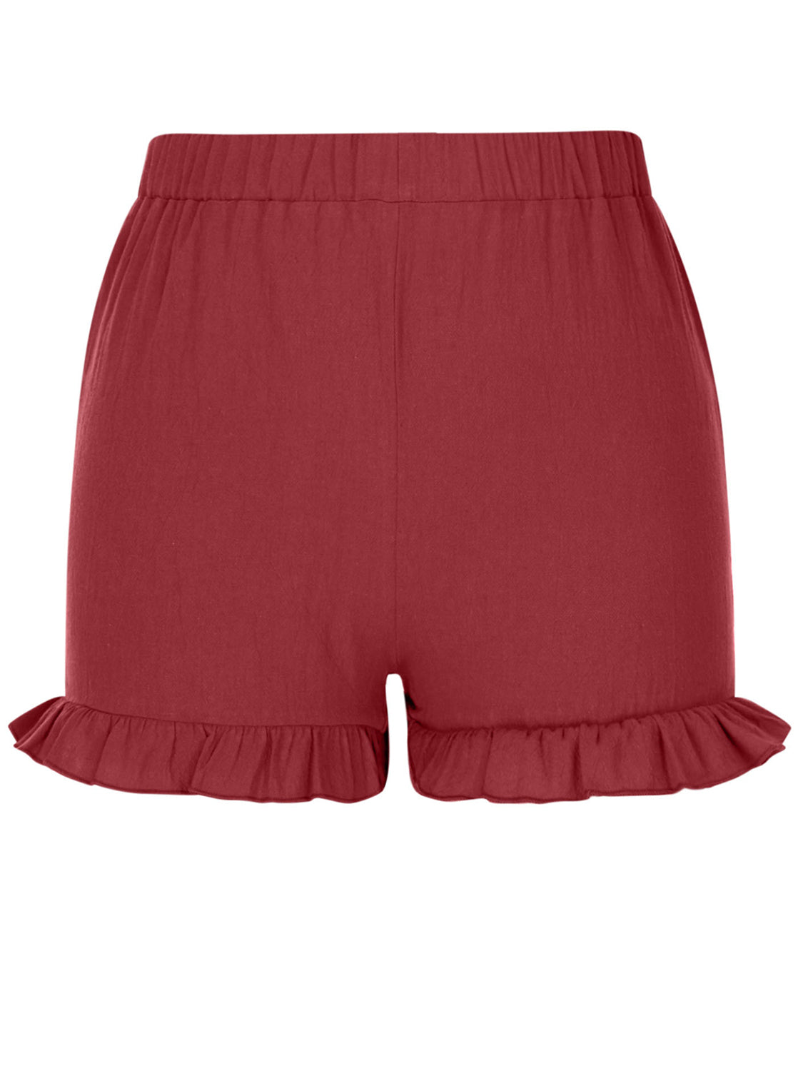 Frill Elastic Waist Shorts - ClozArt