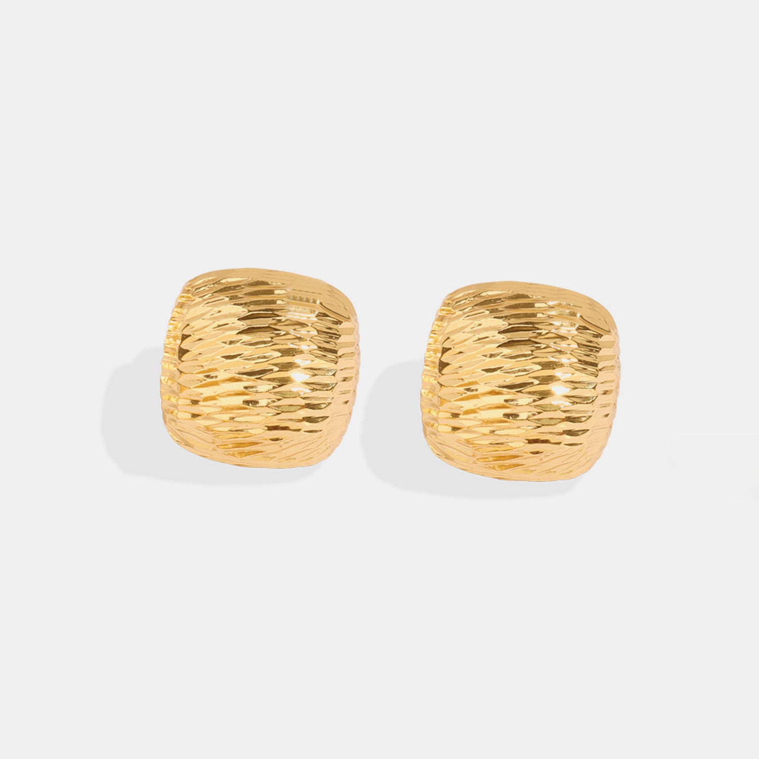 Gold-Plated Geometric Stud Earrings - ClozArt