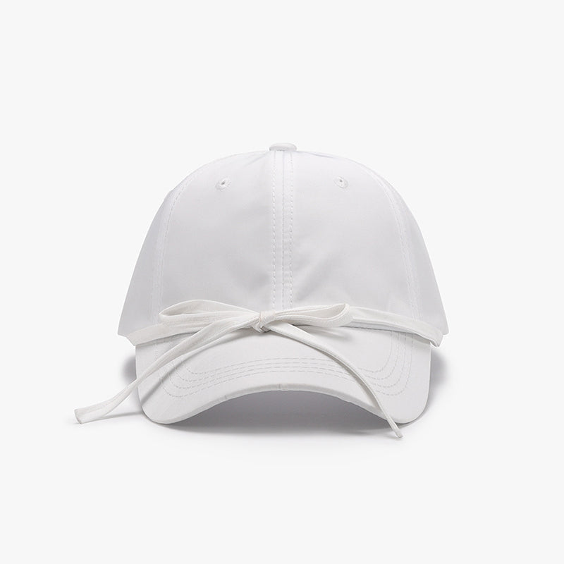 Tied Bow Cotton Baseball Cap - ClozArt