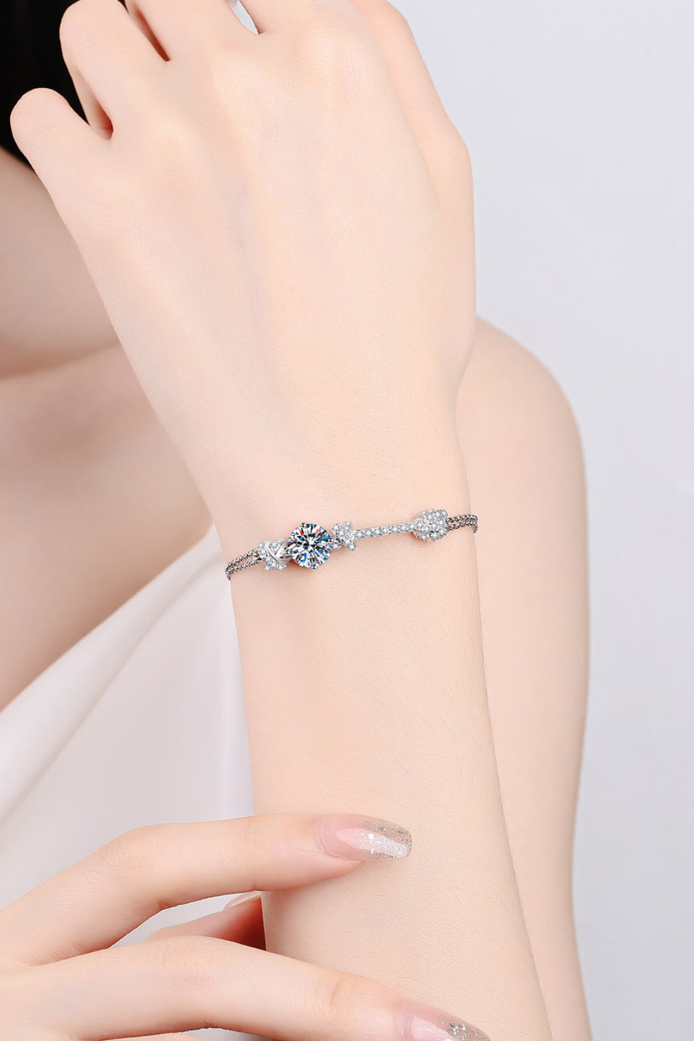 2 Carat Moissanite 925 Sterling Silver Bracelet - ClozArt