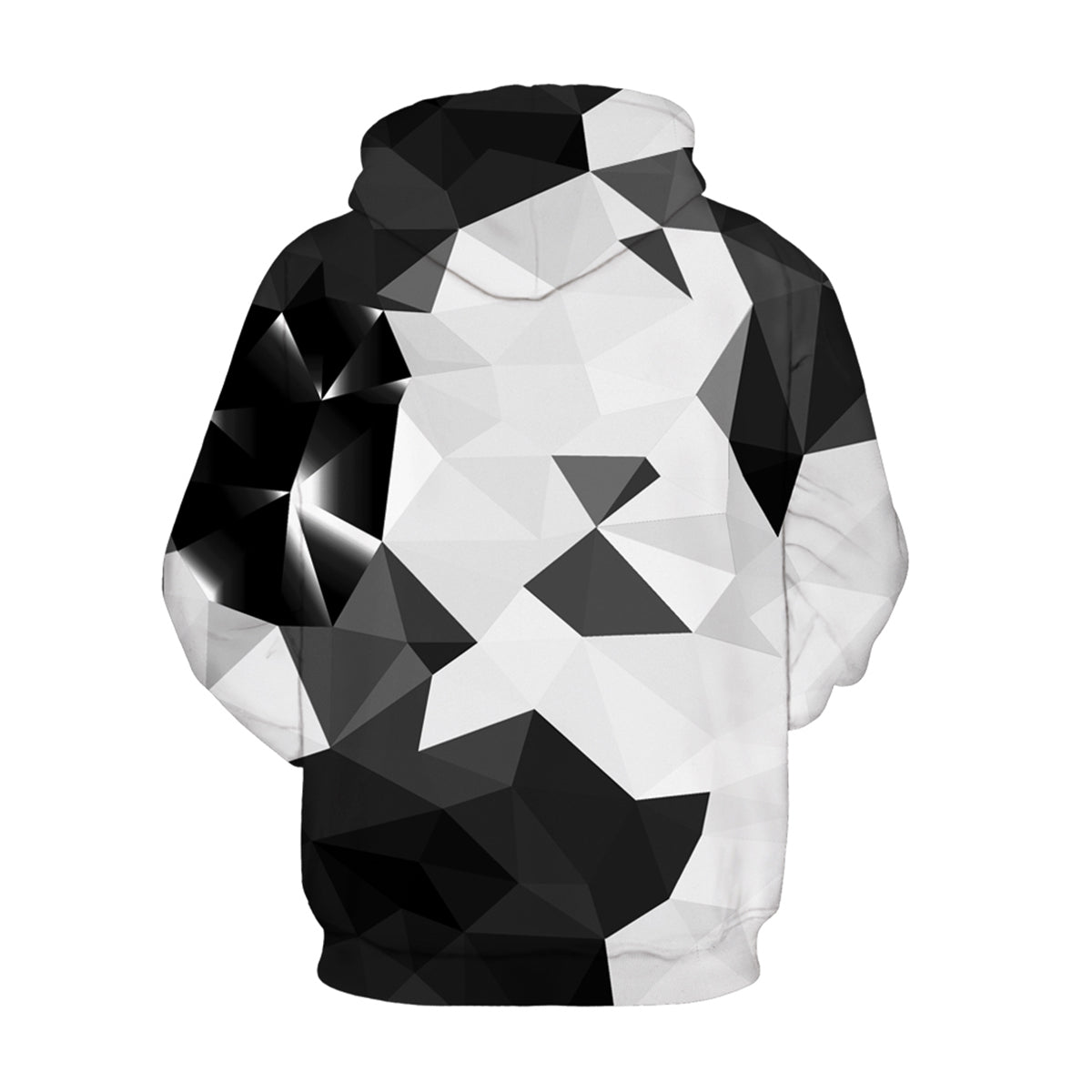 Full Size Geometric Drawstring Hoodie with Pockets