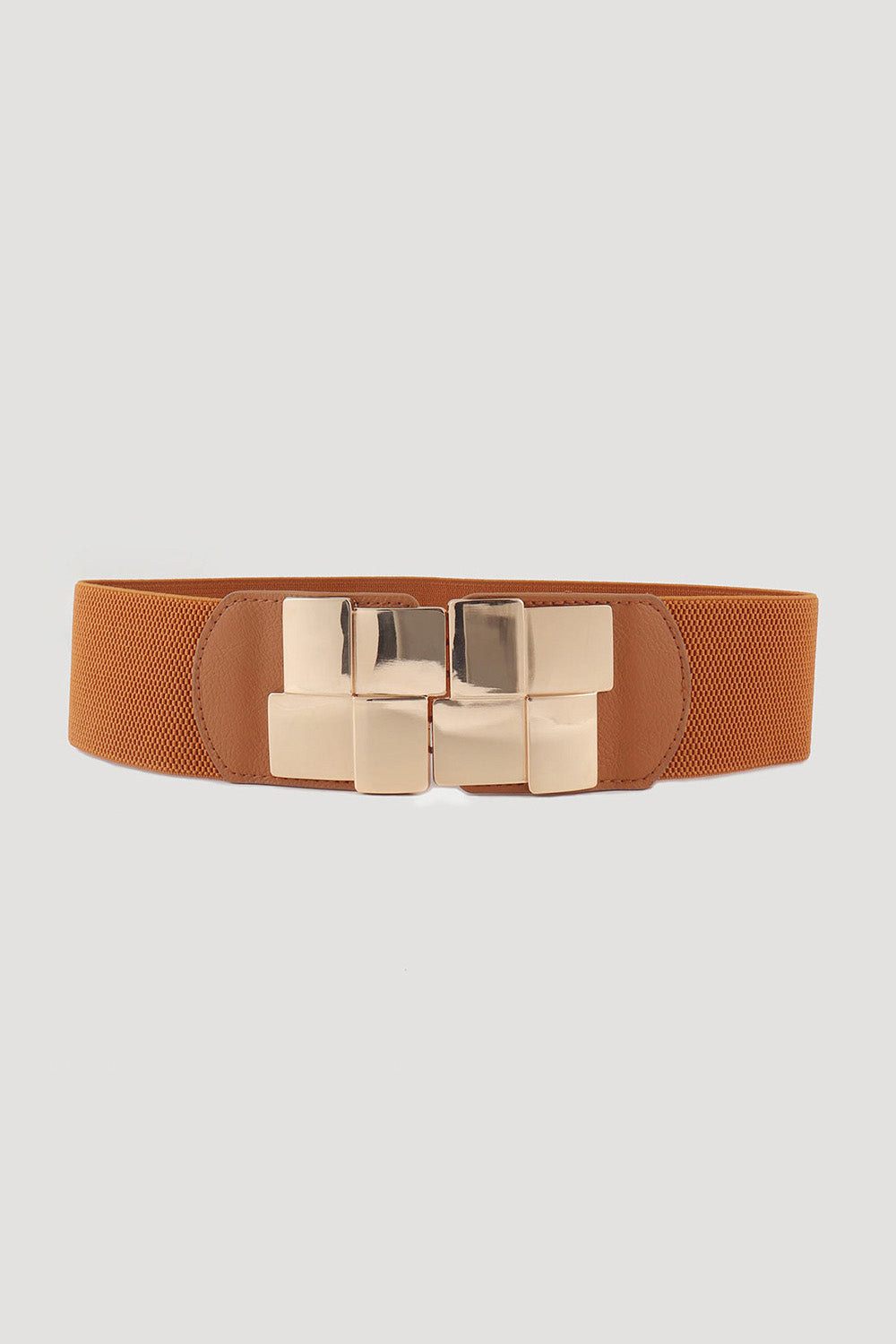 Geometric Buckle Elastic Wide Belt - ClozArt