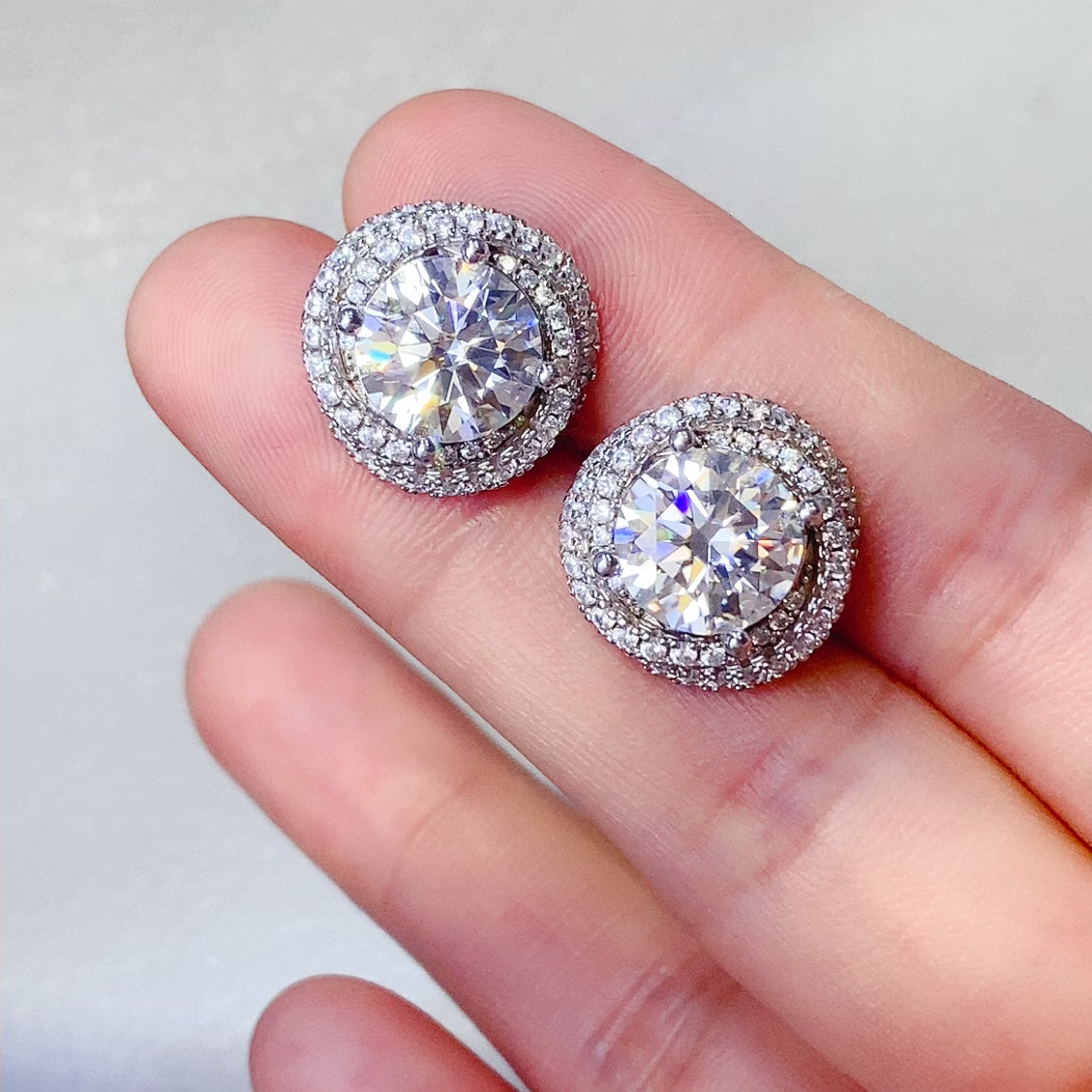 6 Carat Moissanite 925 Sterling Silver Earrings - ClozArt