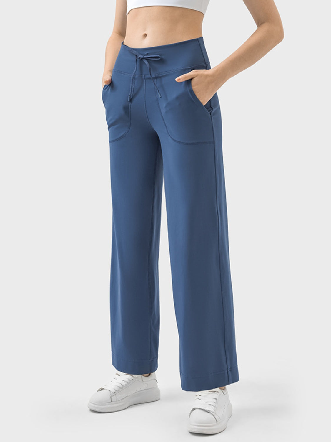 Millennia Drawstring Active Pants with Pockets - ClozArt