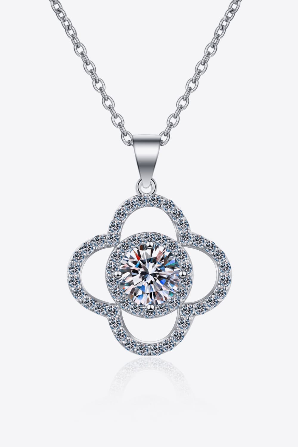 1 Carat Moissanite 925 Sterling Silver Necklace - ClozArt