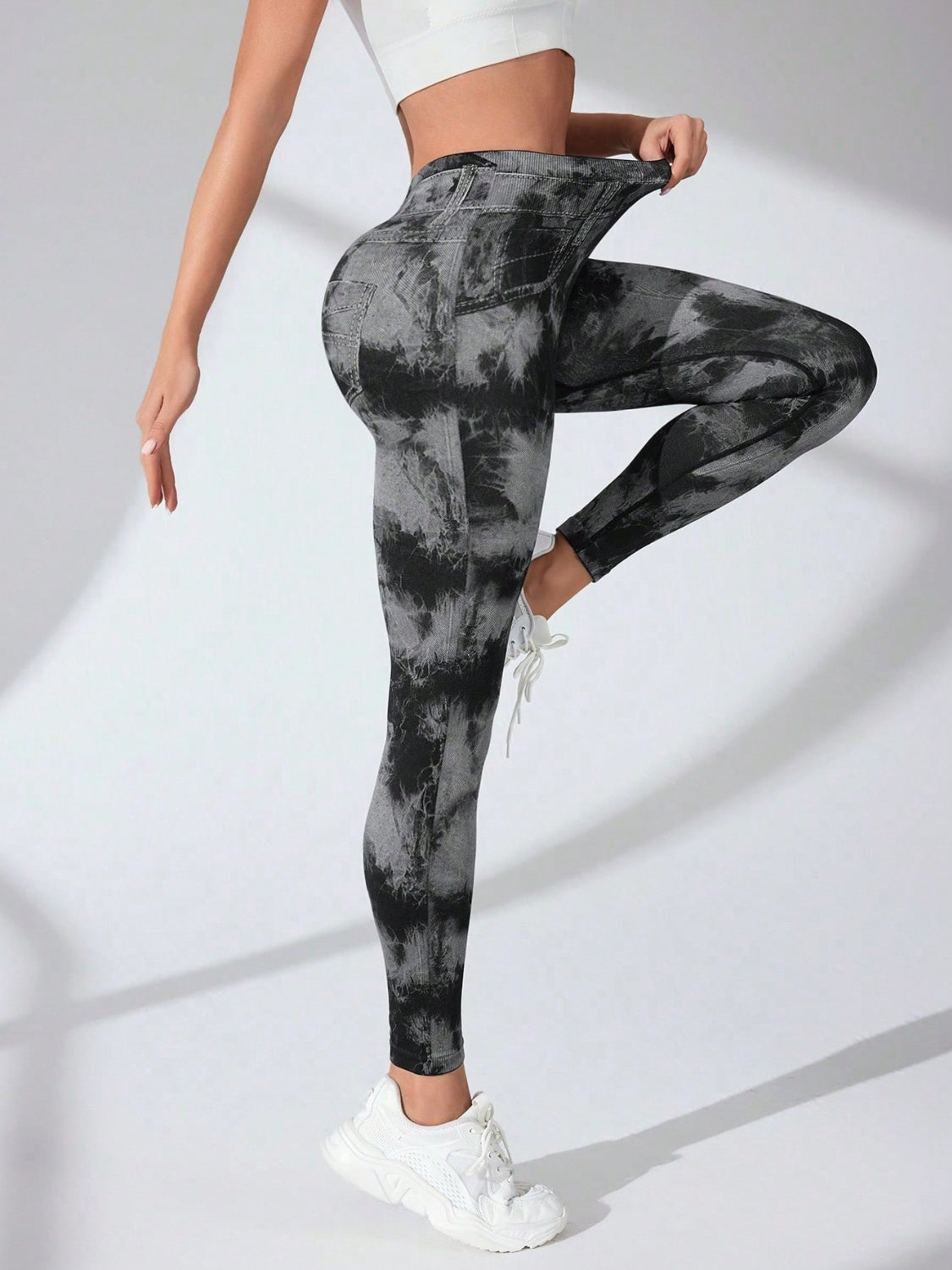 Tie-Dye High Waist Active Leggings - ClozArt