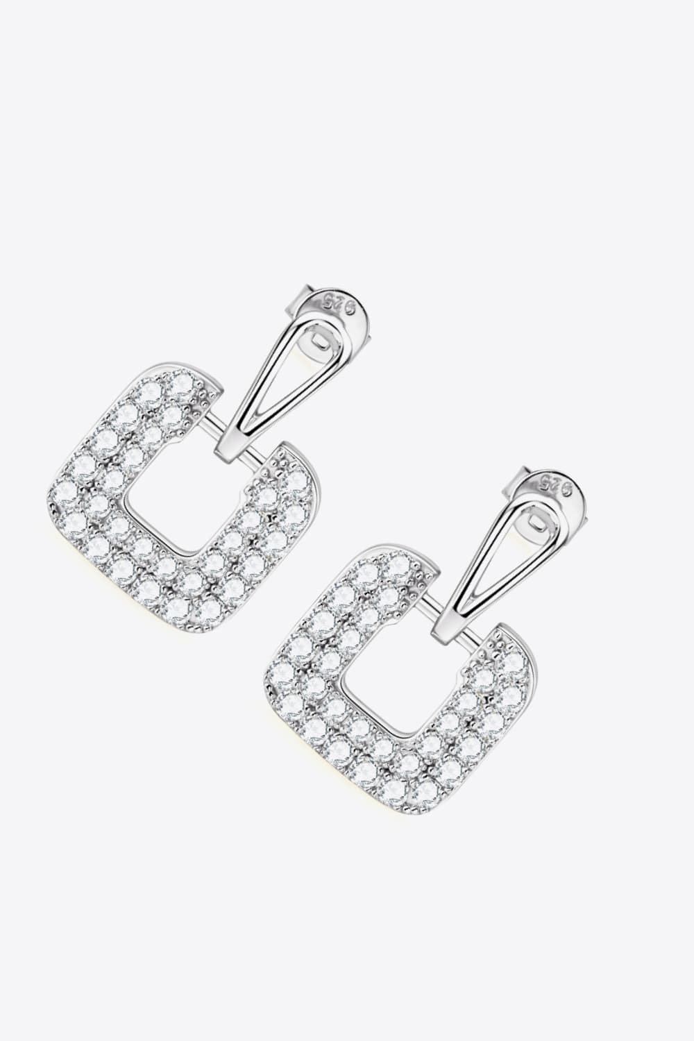 1.68 Carat Moissanite 925 Sterling Silver Drop Earrings - ClozArt