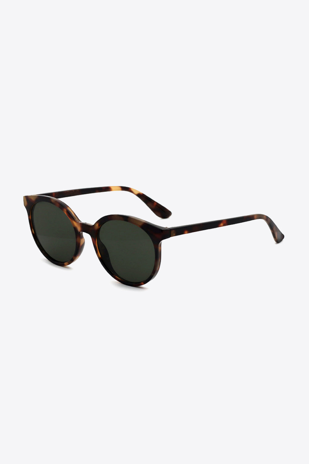 Tortoiseshell Round Polycarbonate Sunglasses - ClozArt