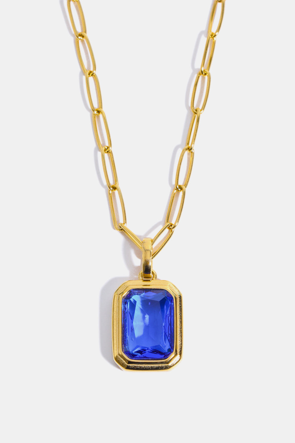 Zircon 18K Gold-Plated Geometrical Shape Pendant Necklace - ClozArt