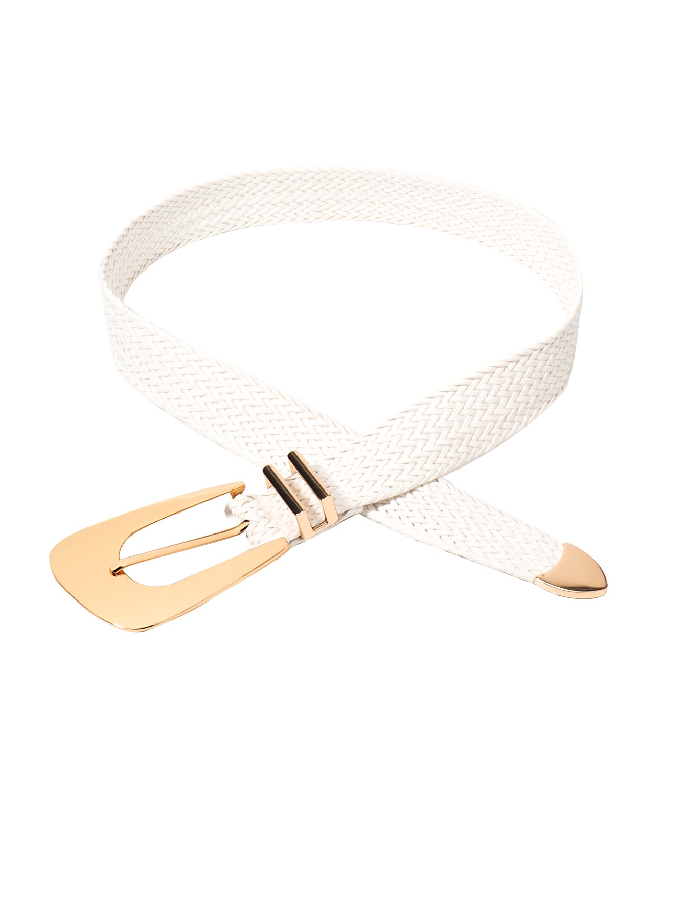 Irregular Buckle Braid Belt - ClozArt