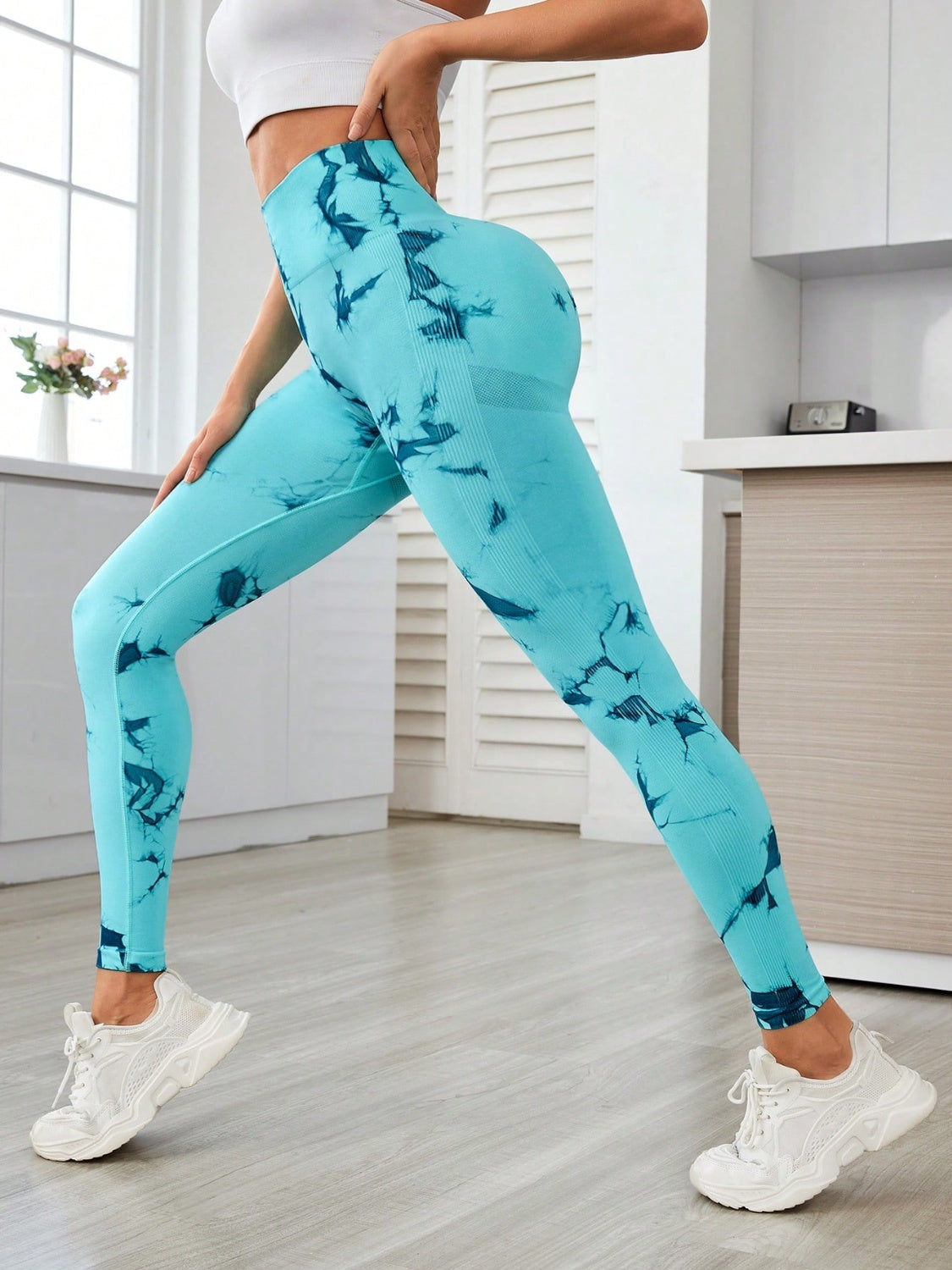 Printed High Waist Active Leggings - ClozArt