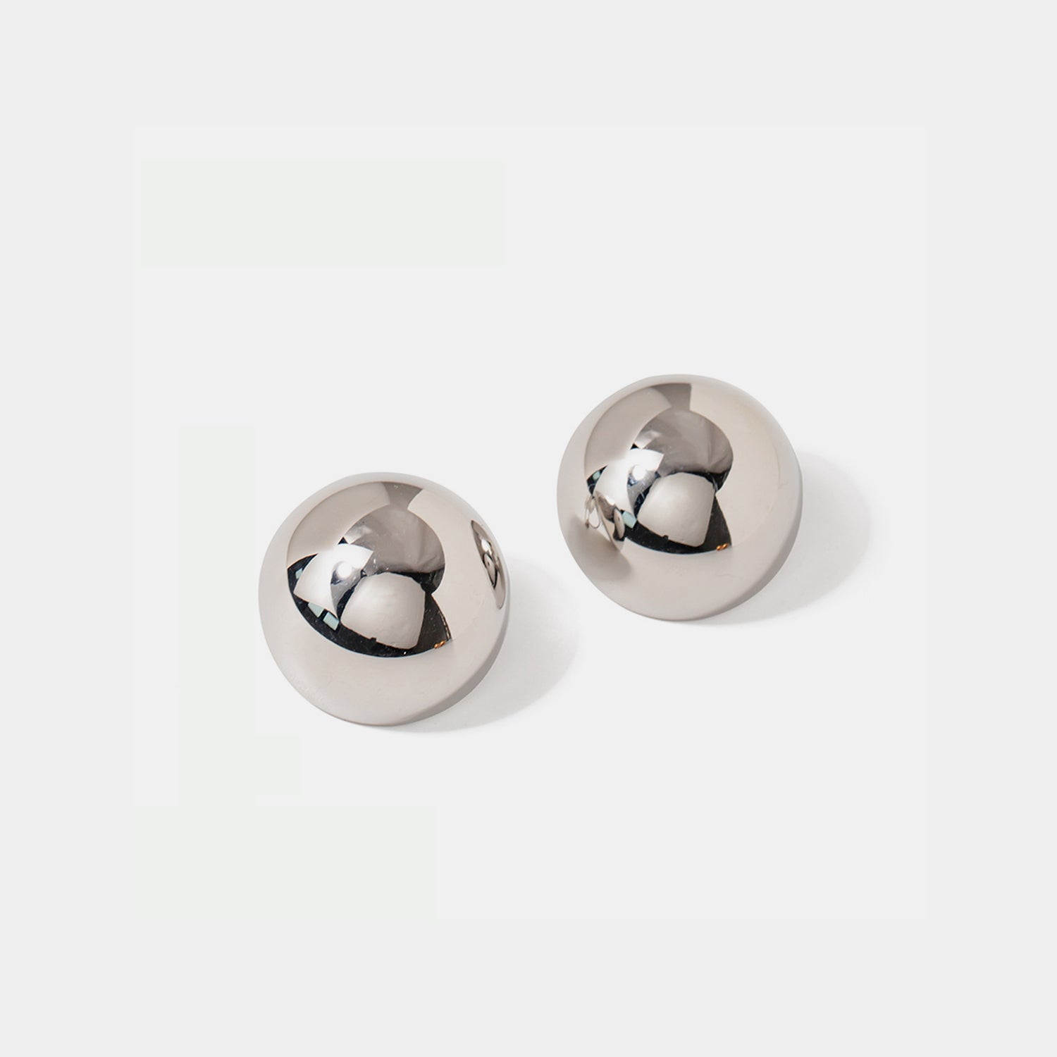 Hemispherical Stainless Steel Clip On Earrings - ClozArt