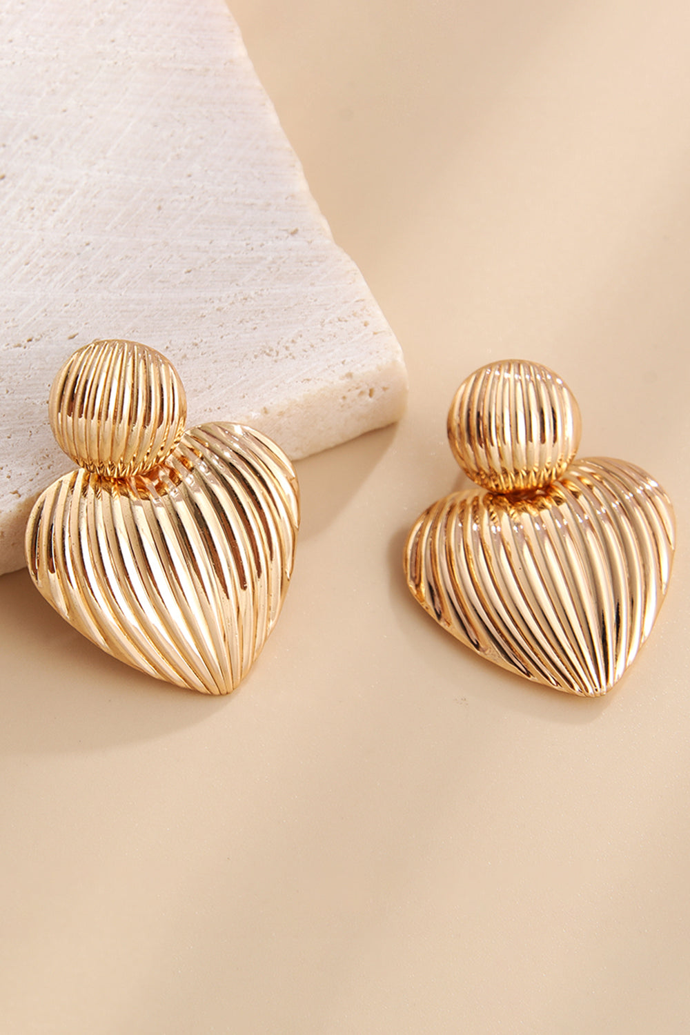 Zinc Alloy Ribbed Earrings - ClozArt