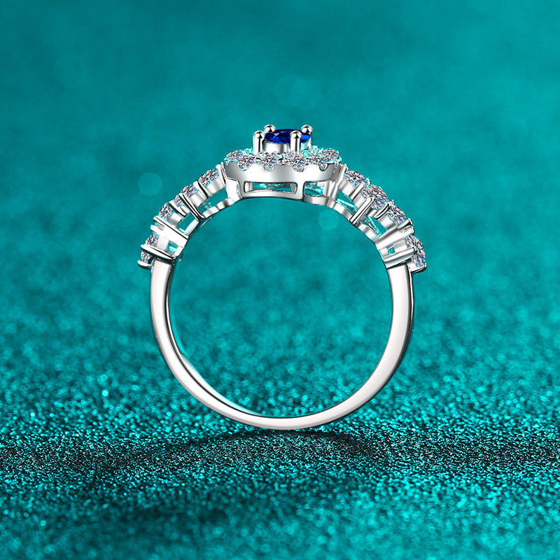 925 Sterling Silver Moissanite Ring - ClozArt